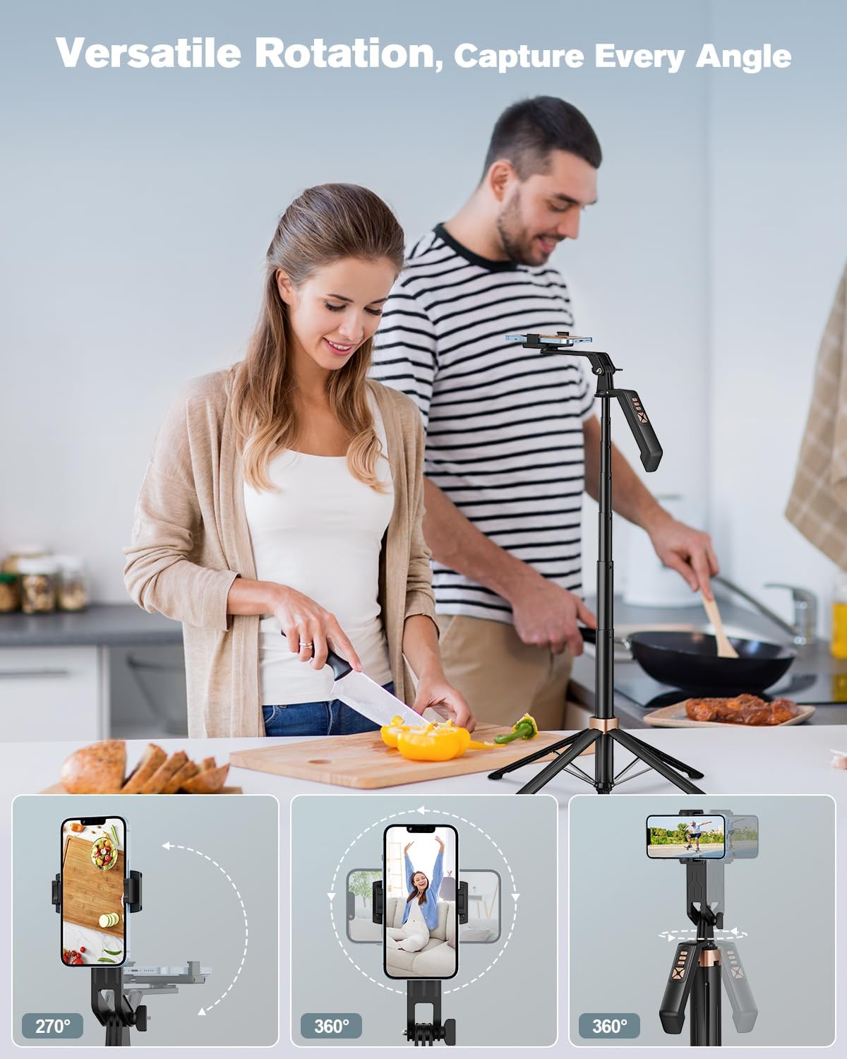 Thumbnail 3 de Avaspot 180CM Phone Tripod with 2 Fill Lights