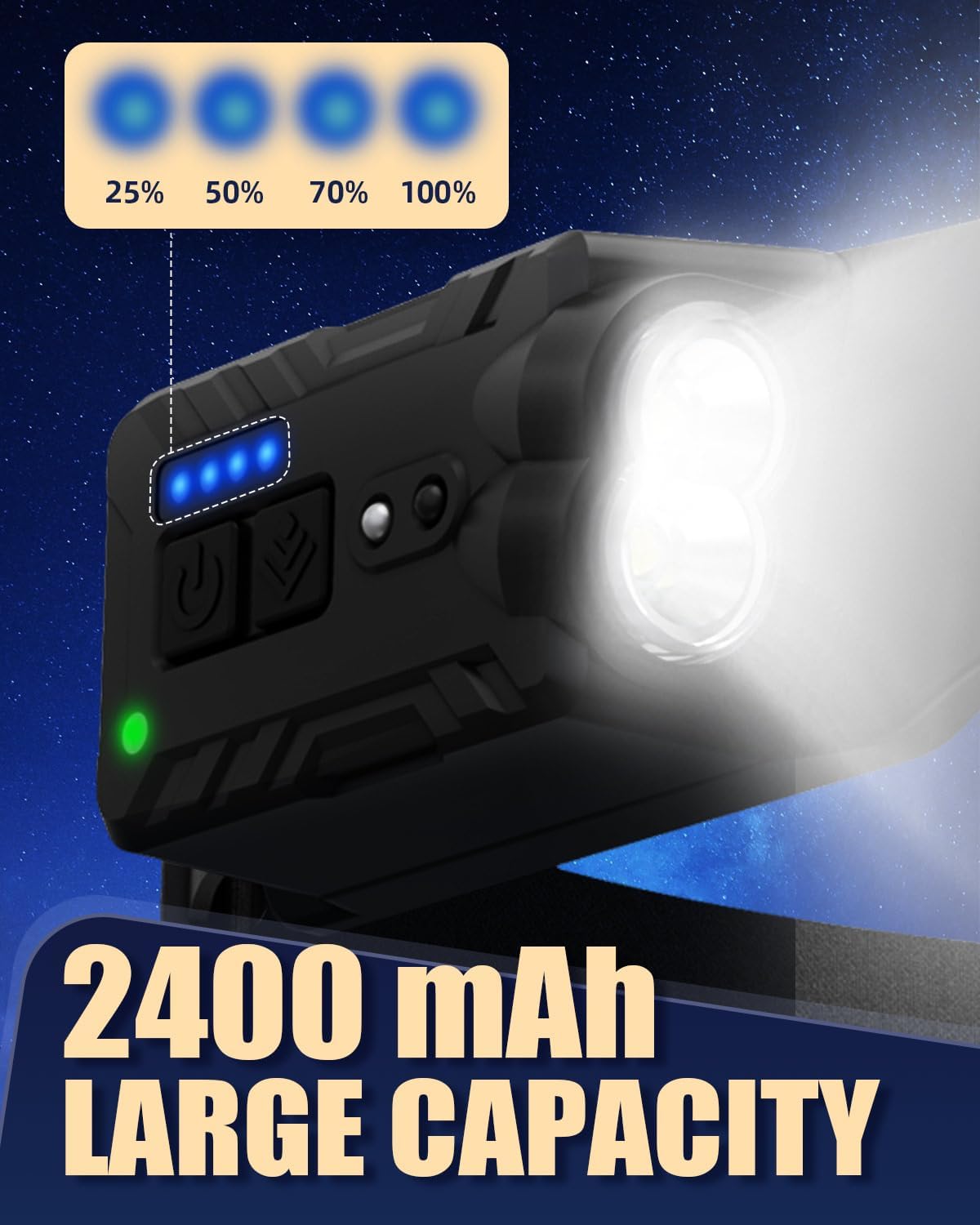 Thumbnail 6 de Lorrtta LumiLight Rechargeable Headtorch 2-pack