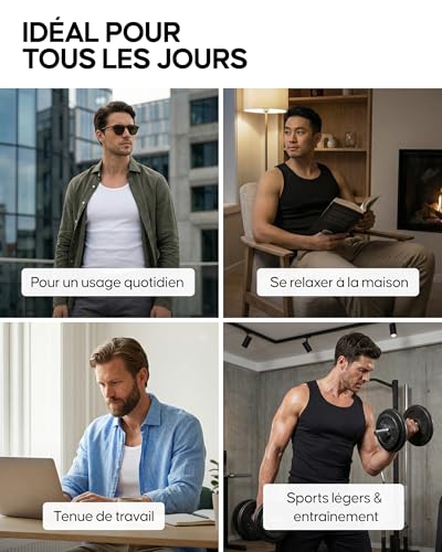 Detalle de DANISH ENDURANCE Boxer Bambou Homme, Caleçon Ultra Doux et Respirant - Lot de 6 Noir XXL