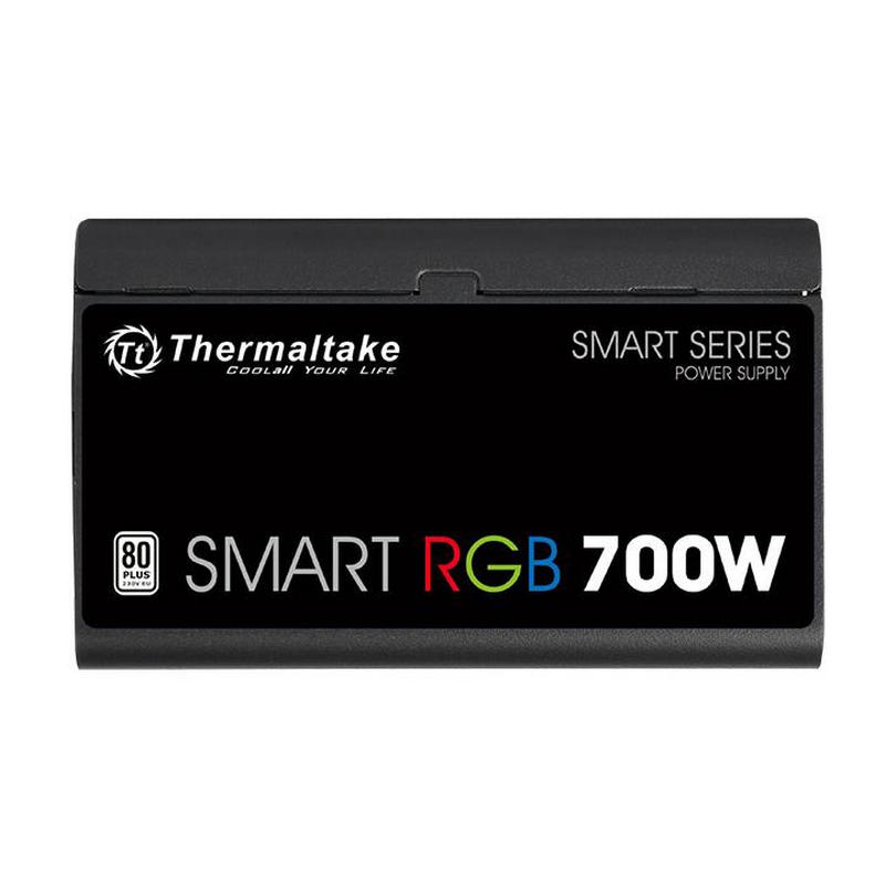 Detalle de Thermaltake Smart RGB 700W 80 Plus, fuente de alimentación con ventilador RGB de 120 mm