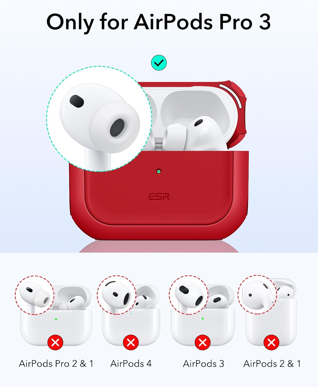 Thumbnail 1 de ESR Coque AirPods Pro 3 protection intégrale compatible MagSafe
