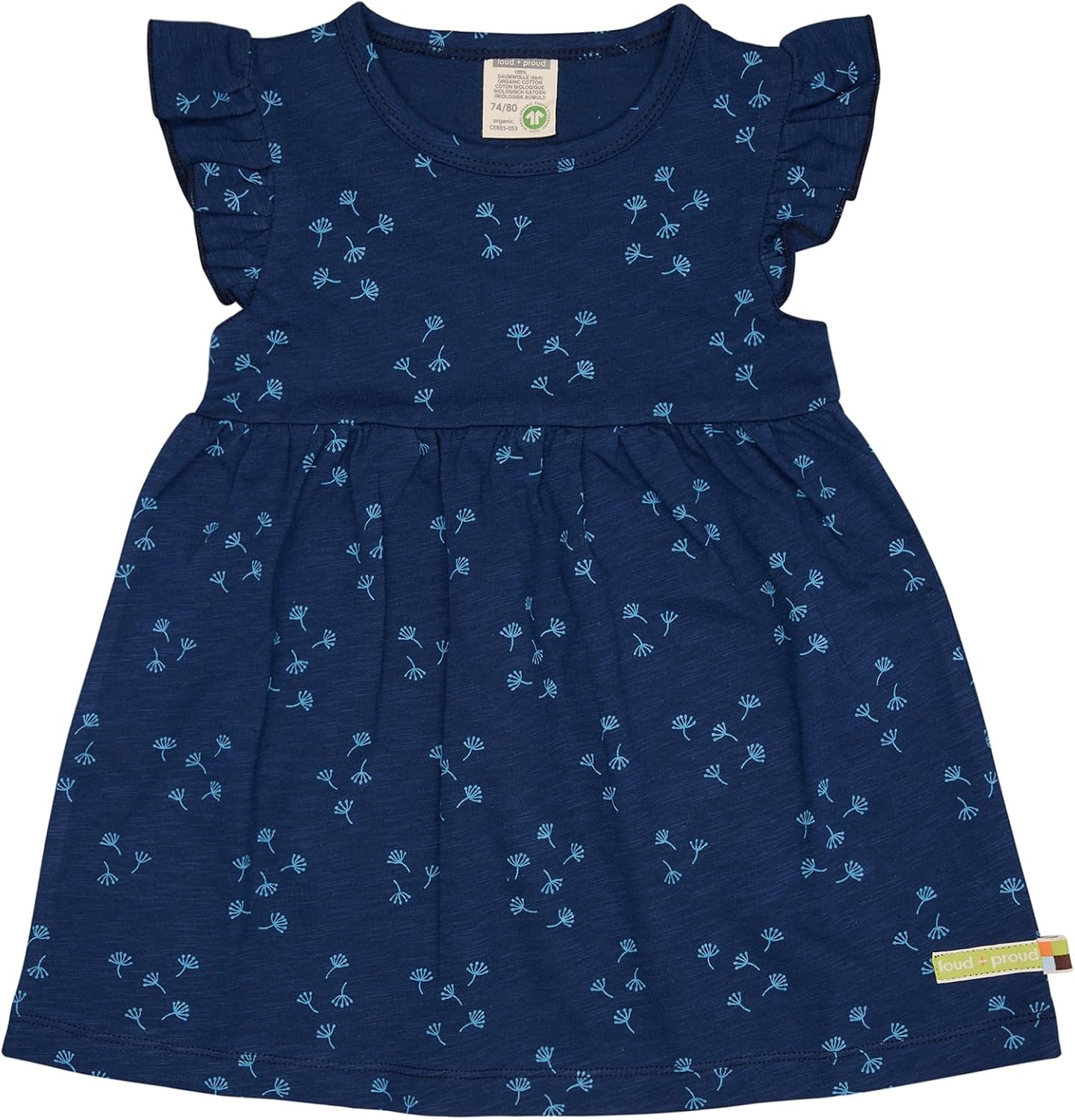 Detalle de Loud + Proud Mädchen Kleid Slub Jersey aus Bio-Baumwolle – GOTS-zertifiziert