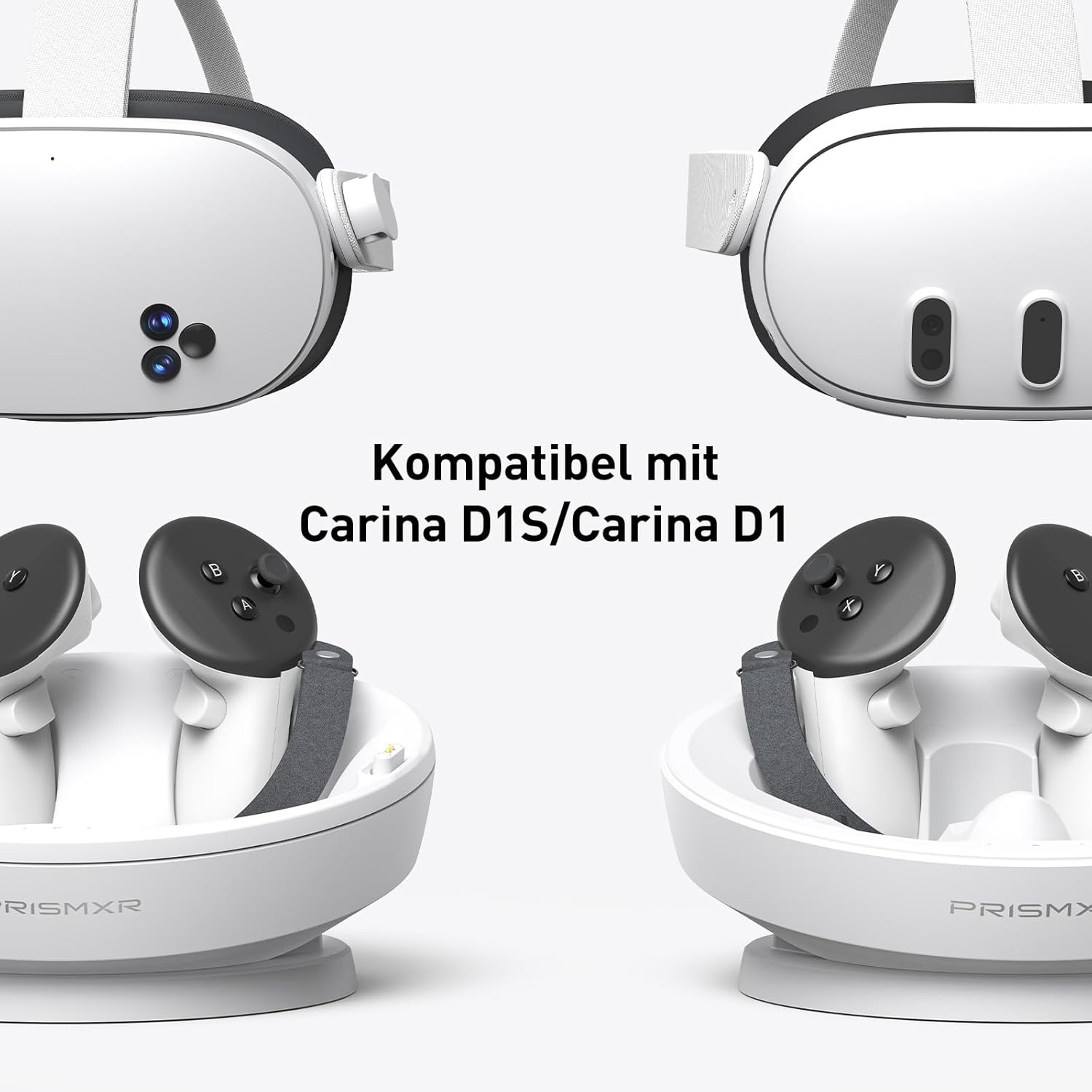 Thumbnail 2 de PRISMXR Controller-Griffe mit verstellbarer Mikrofaser-Handschlaufe für Meta Quest 3S/Quest 3 (kompatibel mit Carina D1/D1S)