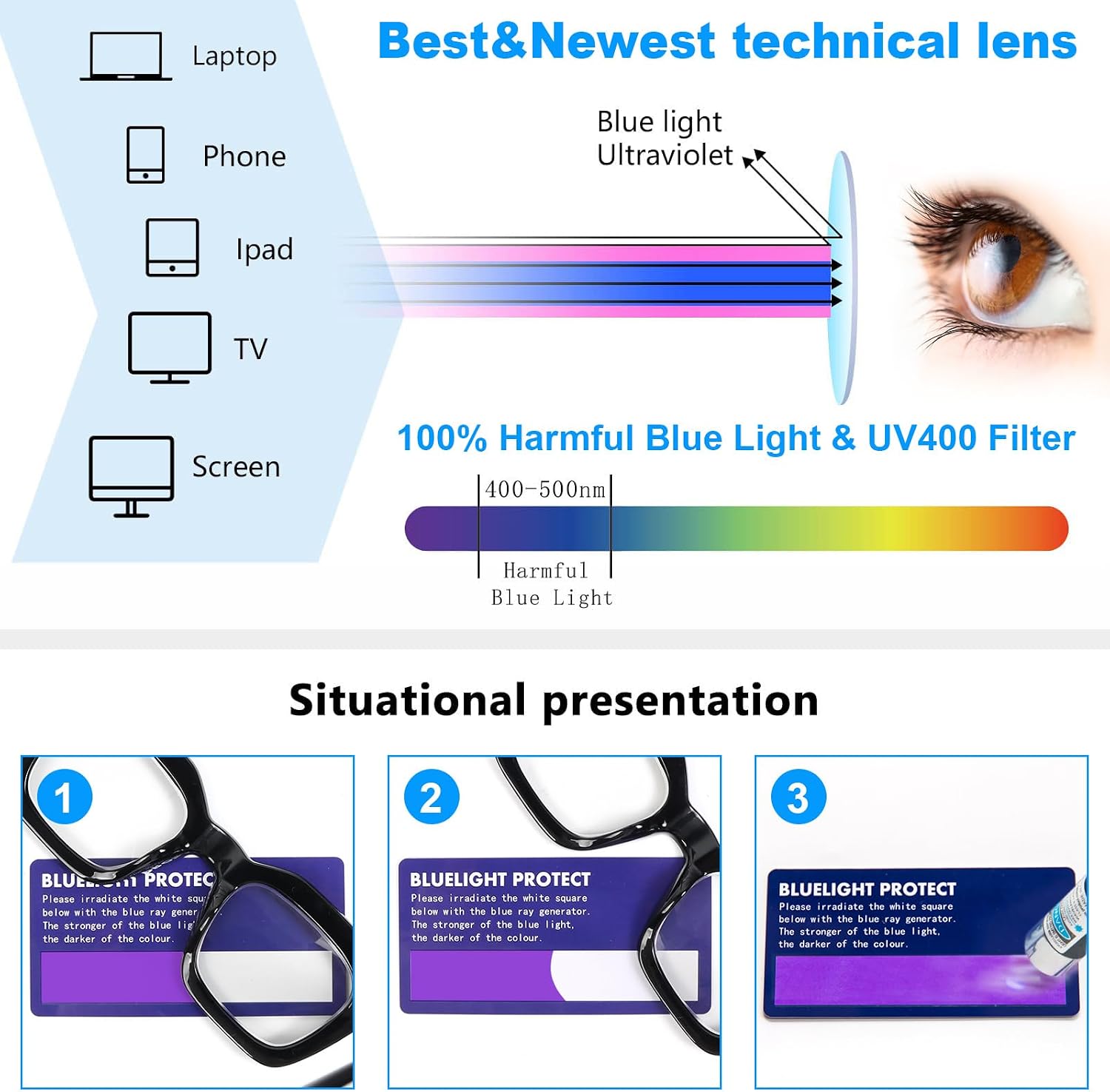 Thumbnail 5 de MMOWW Oversized Reading Glasses 3 Pack