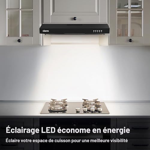 Detalle de CIARRA CBCB6903 Hotte Aspirante 60cm Encastrable – Noir