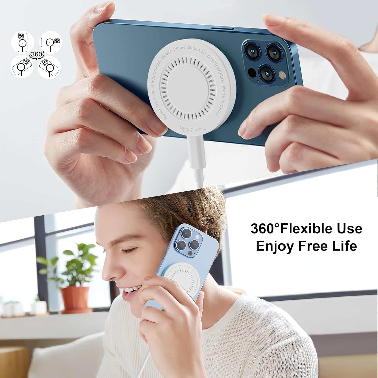 Thumbnail 5 de Magnetic Wireless Charger 15W, 2-Pack for iPhone 📱