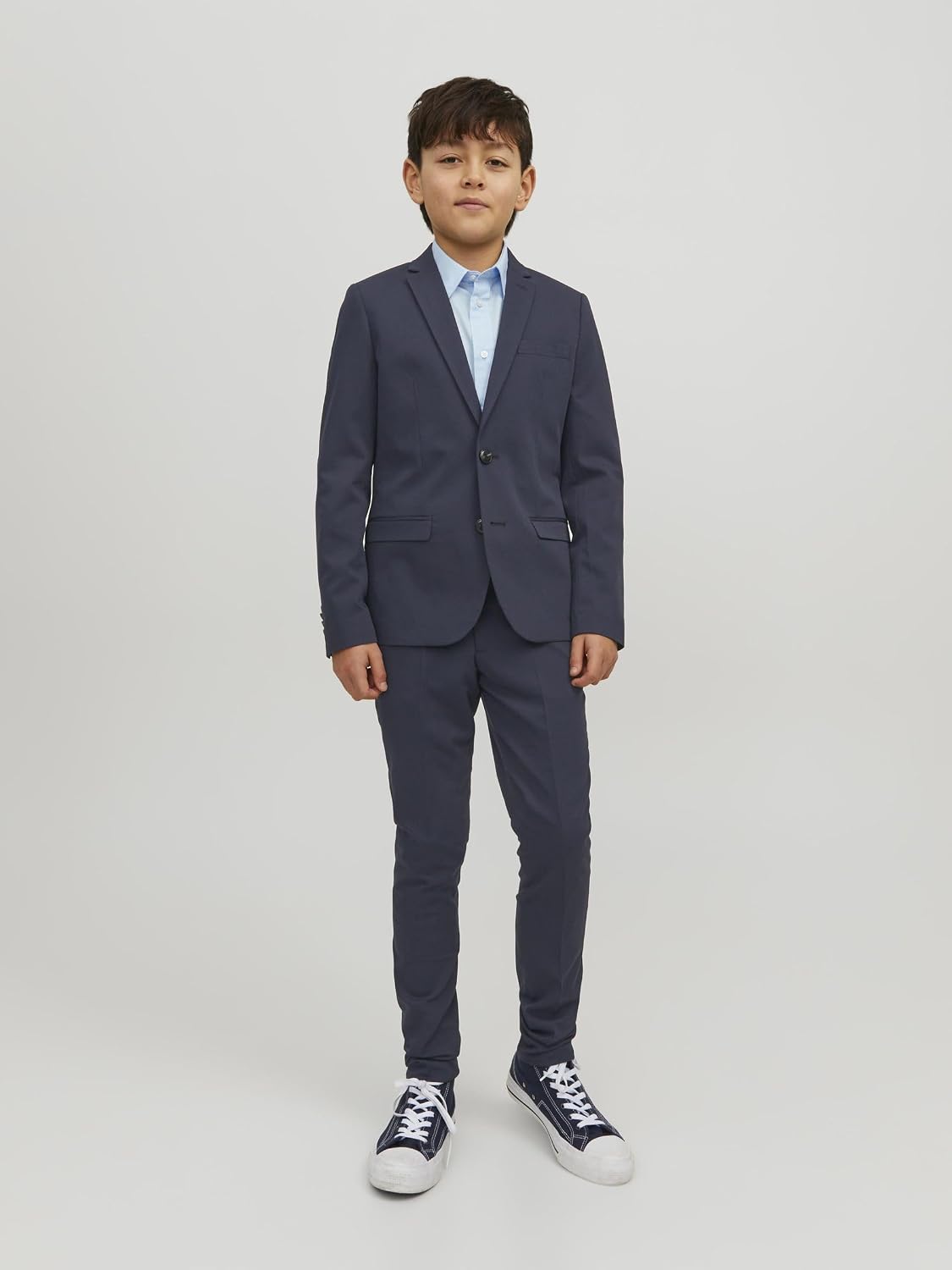 Detalle de JACK & JONES Junior Dress Trousers JPRSOLAR Tailored Trousers Junior – pantaloni eleganti per ragazzi