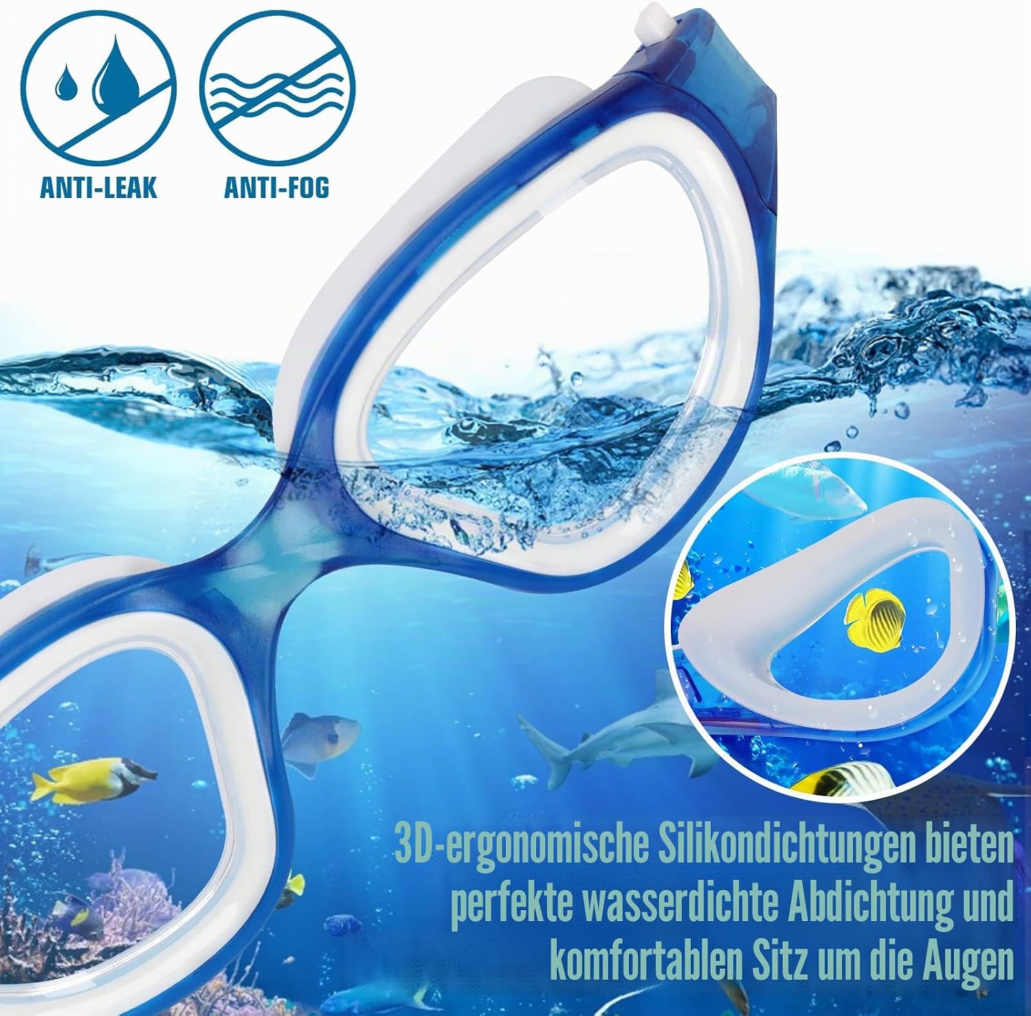 Thumbnail 4 de Winline Schwimmbrille Erwachsene Jugendliche – UV400-Schutz, Anti-Beschlag, klare Sicht und komfortabler Passform