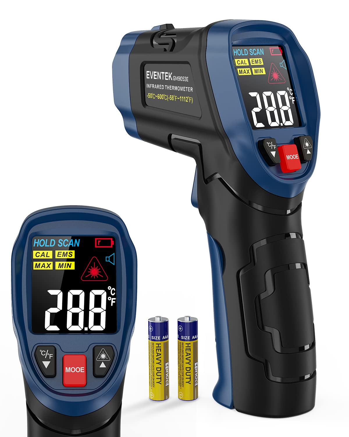 Detalle de Eventek Infrarot Thermometer -50°C bis 600°C