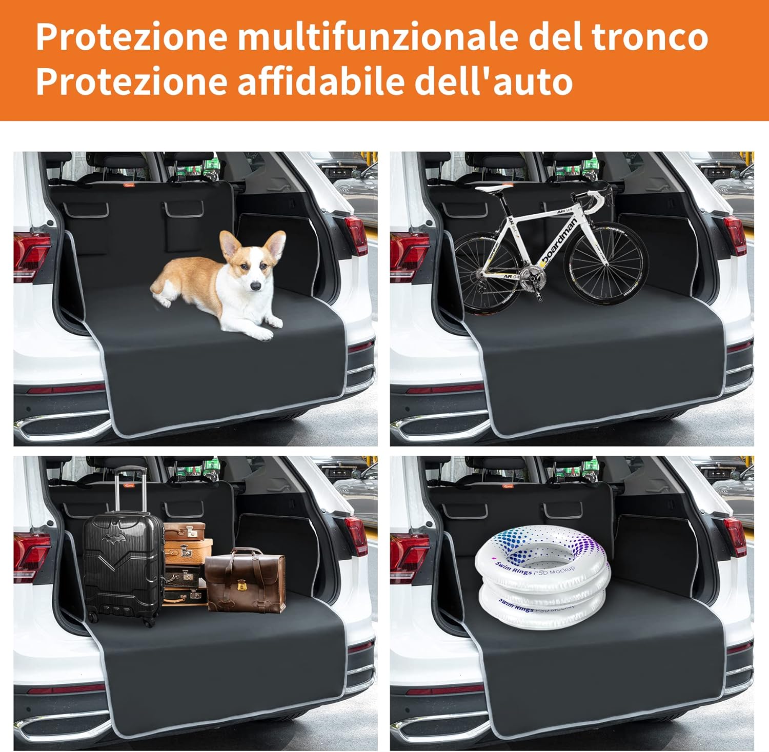 Detalle 2 de Toozey Telo auto per cani 185×105 cm impermeabile