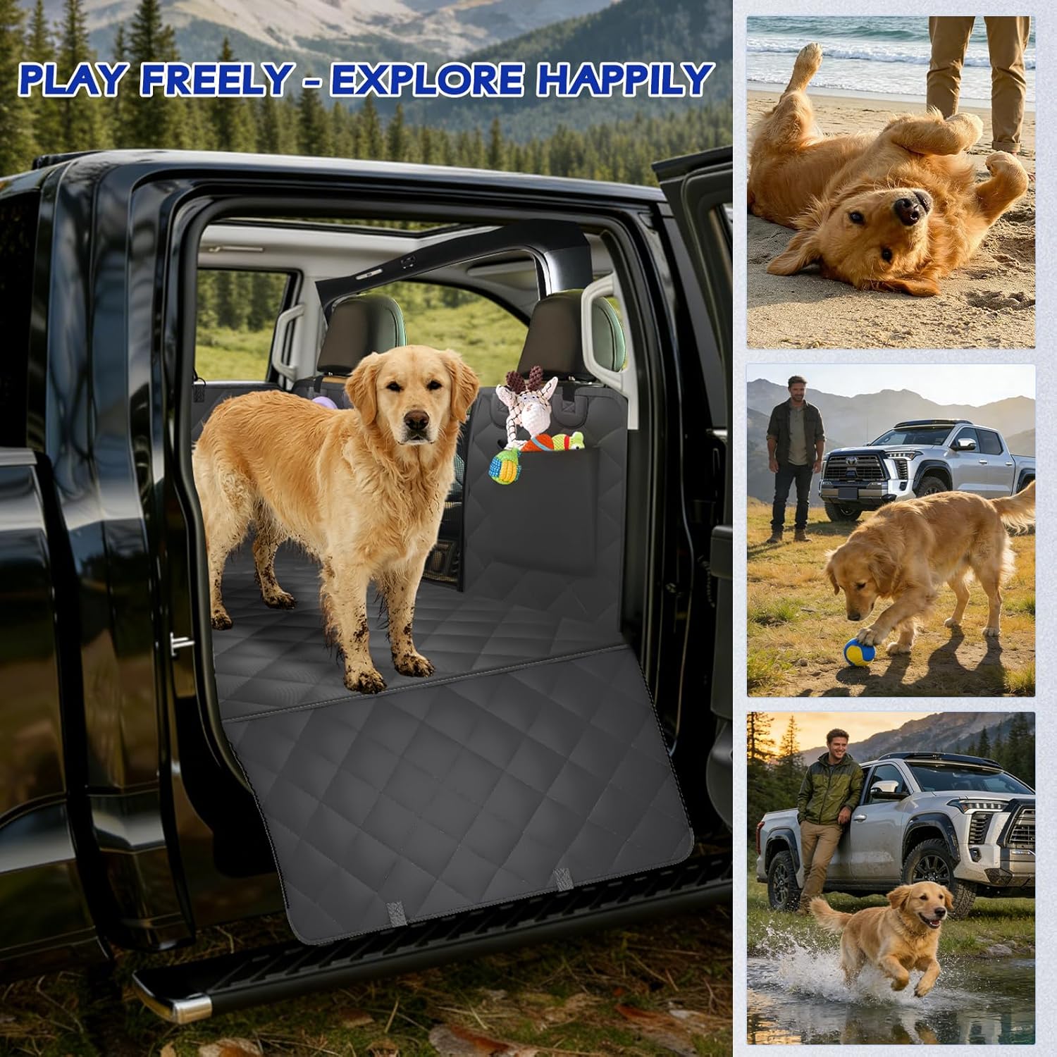 Detalle de AIEDOULER Truck Dog Seat Cover 59x29 XL