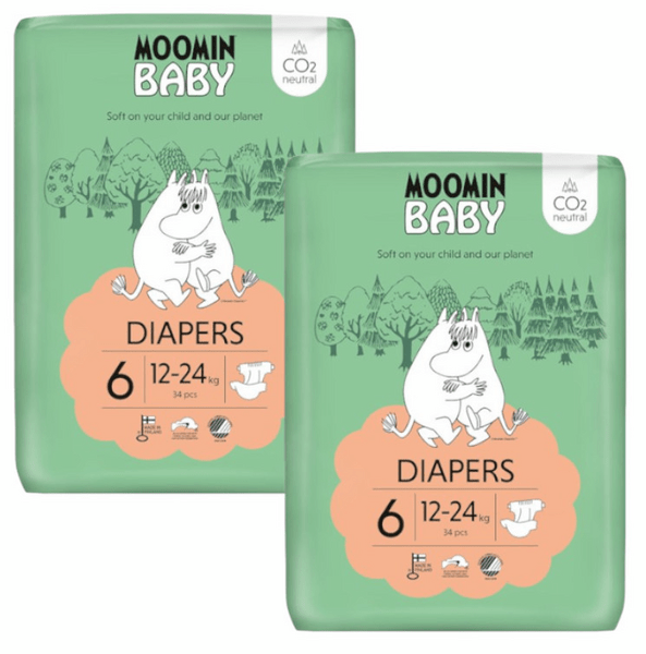 Detalle de Moomin Baby Pañales Talla 6 — 68 unidades