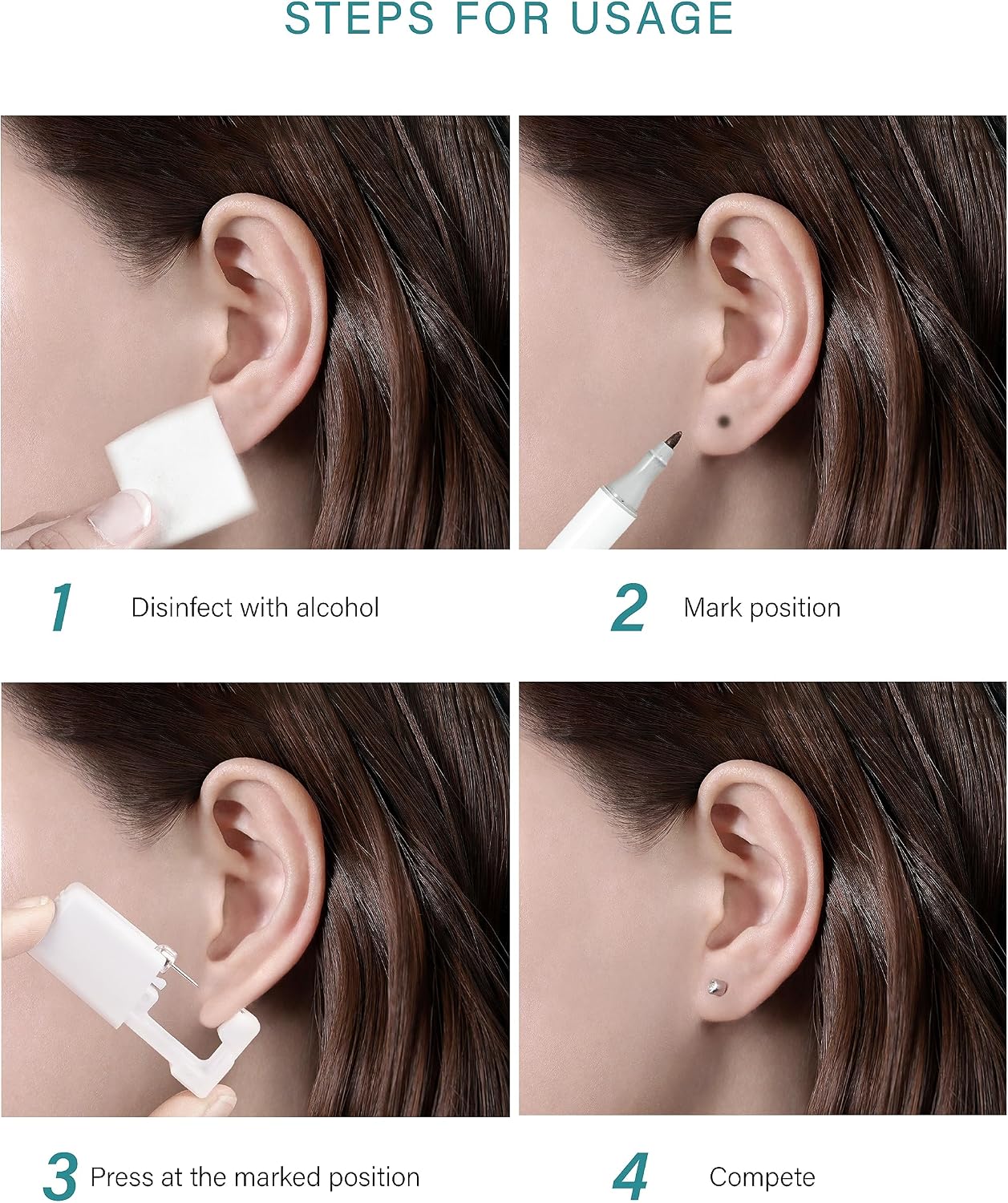 Detalle de Yiorxu 8pcs Ear Piercing Gun 8pcs