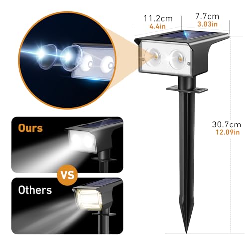 Detalle de btfarm 4 Stück Solarlampen für Außen – vielseitige Außenbeleuchtung mit 3 Farbtemperaturen