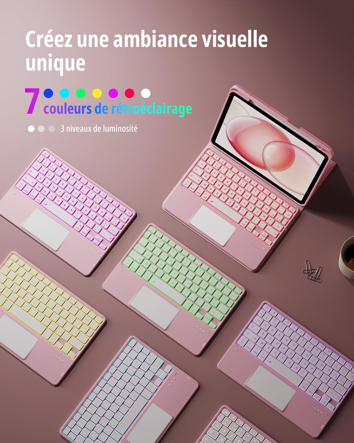 Detalle de CACOE Clavier iPad Air 11 pouces AZERTY
