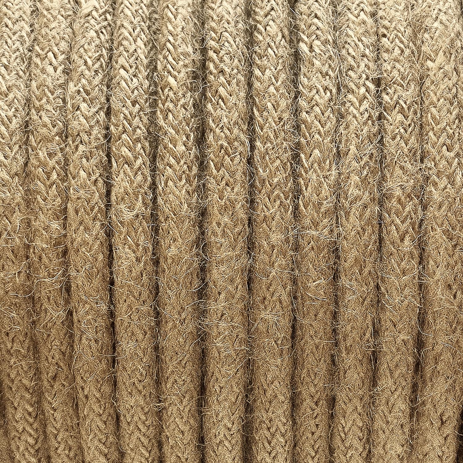 Thumbnail 1 de smartect textilkabel i jute, 3-ledare, 10 m – tvinnad lampkabel