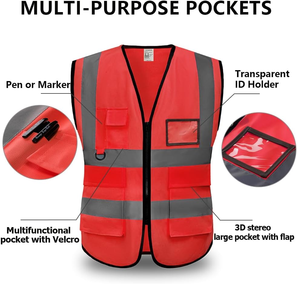 Detalle 1 de Hi Vis reflective vest with pocket