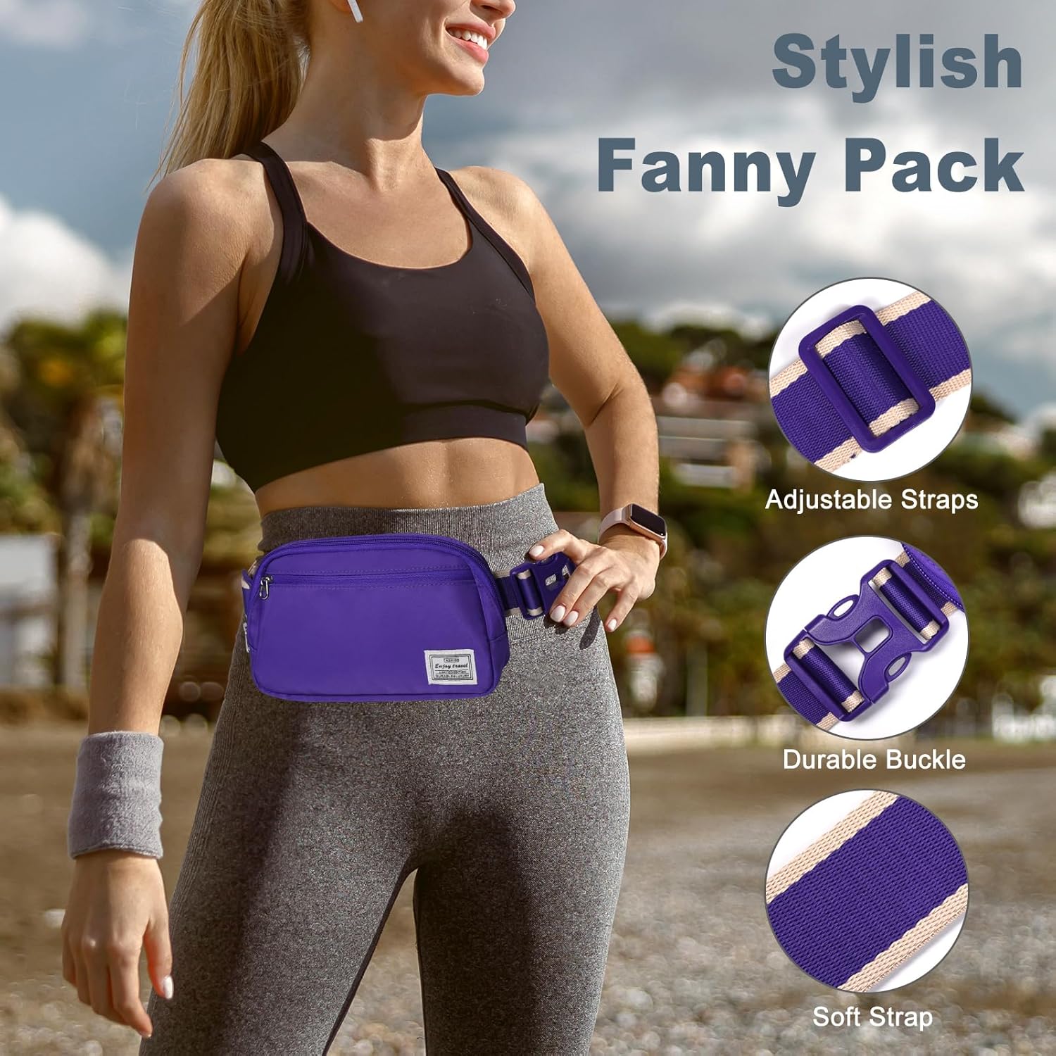 Thumbnail 5 de DMLuna Small Crossbody Bag – a compact, versatile unisex waist/over-shoulder bag