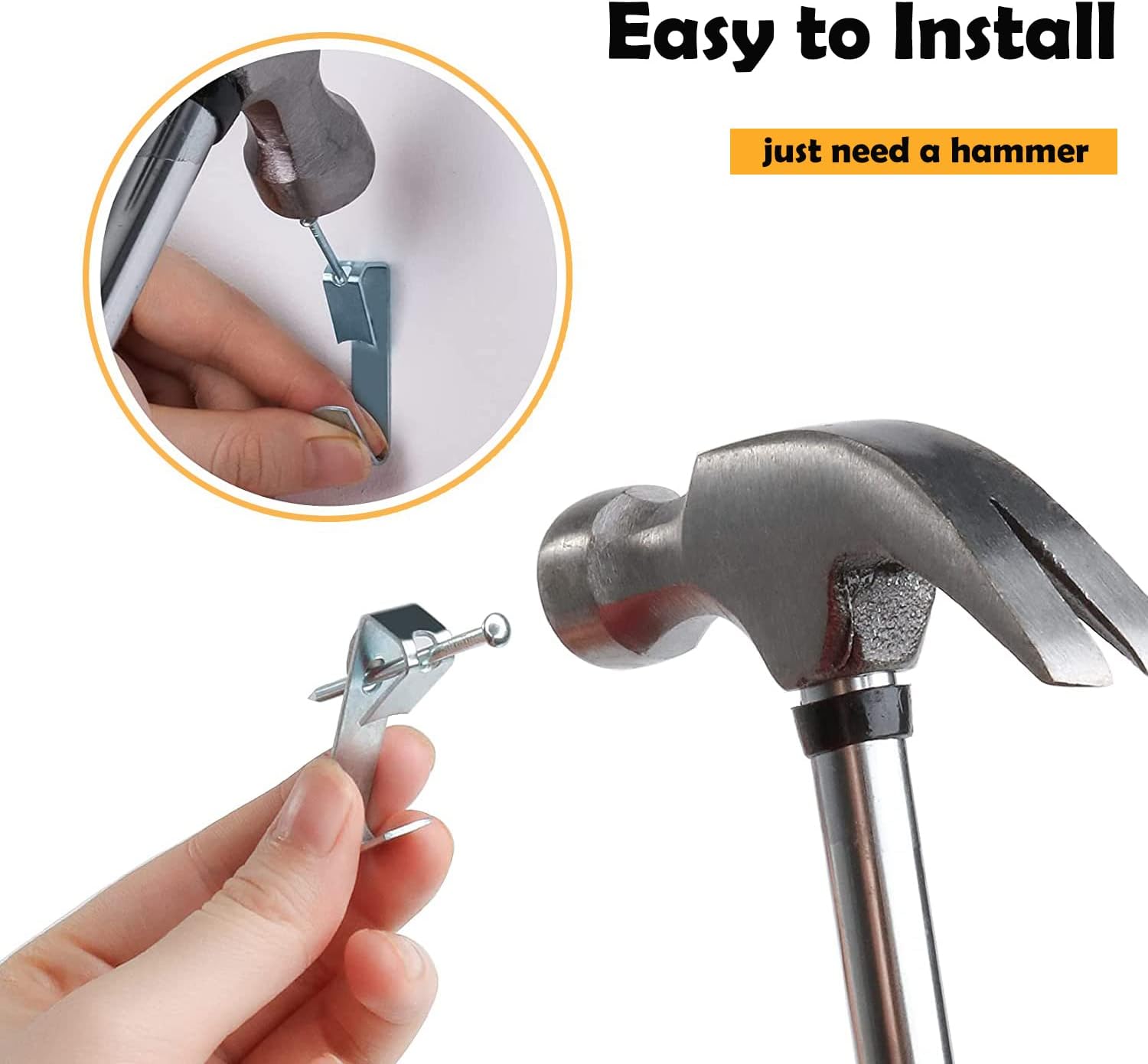 Detalle de BENUAN Picture Hanging Hooks 30 lbs 80pcs