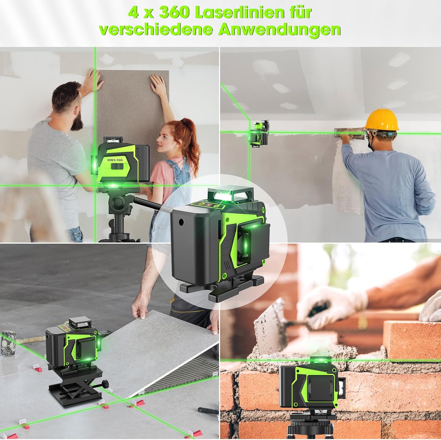 Thumbnail 4 de Pdgrid Kreuzlinienlaser Grün 16 Linien