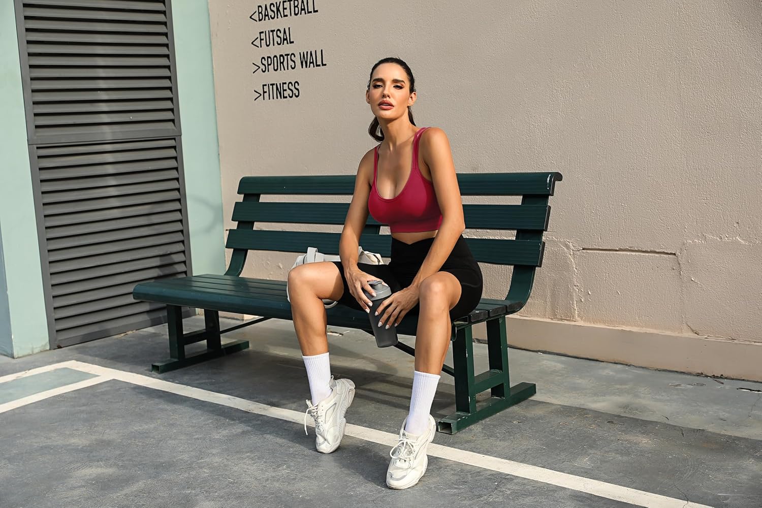 Detalle de Leversic Reggiseno Sportivo Donna Top Palestra Imbottito Senza Ferretto — Comfort Daily e Supporto Medio