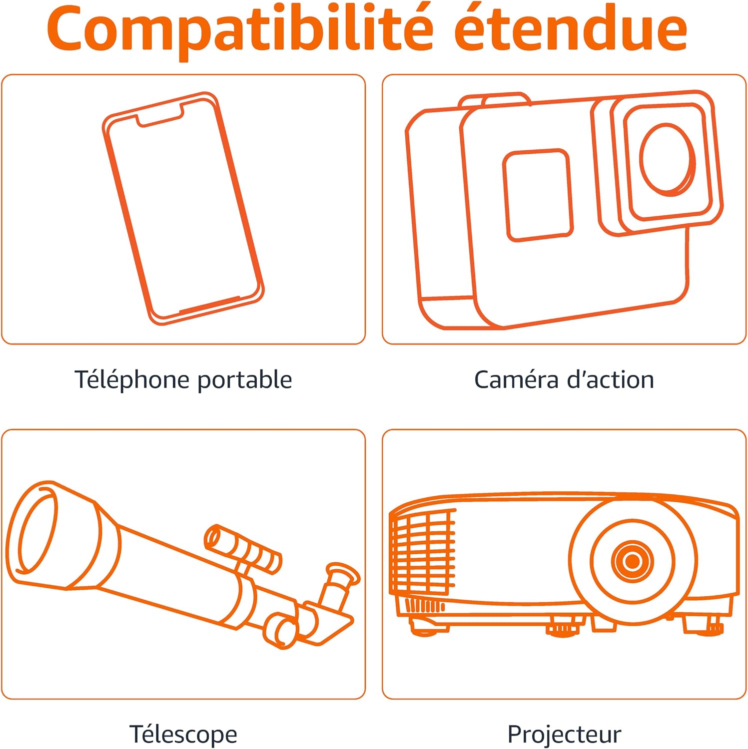 Thumbnail 4 de Amazon Basics Trépied universel pour smartphone, 127 cm