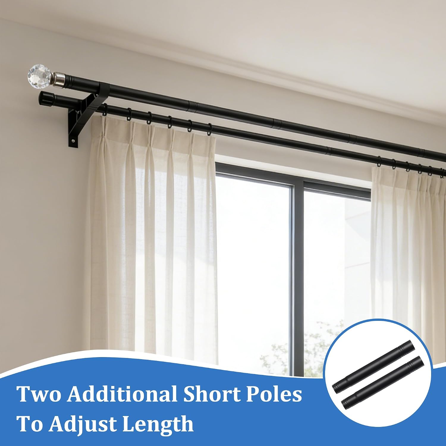 Thumbnail 5 de Double Curtain Rod, 1-Inch Diameter
