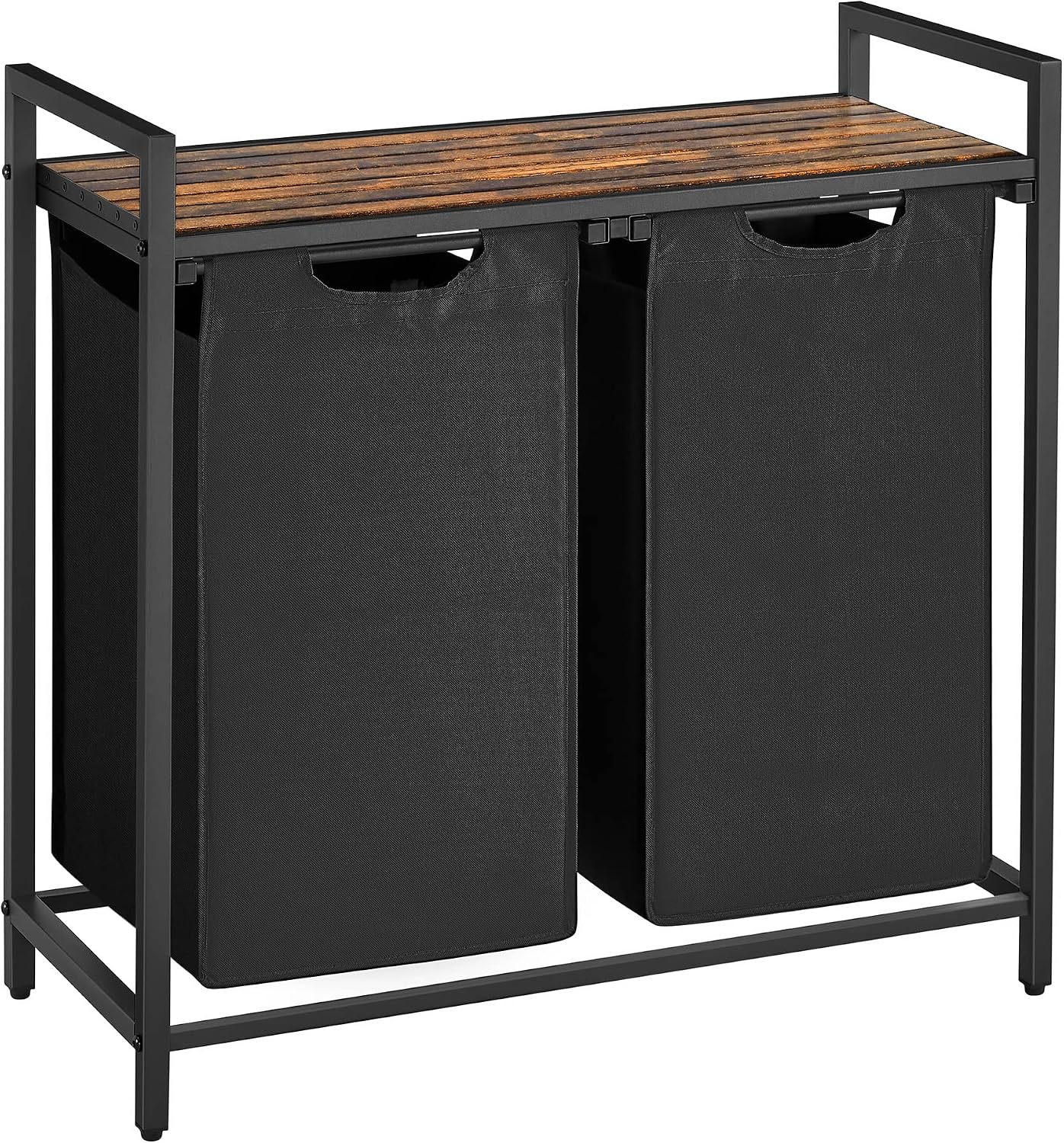 Detalle de VASAGLE BLH201B01 BRENTA wasmand met 2 uitneembare Oxford stoffen zakken