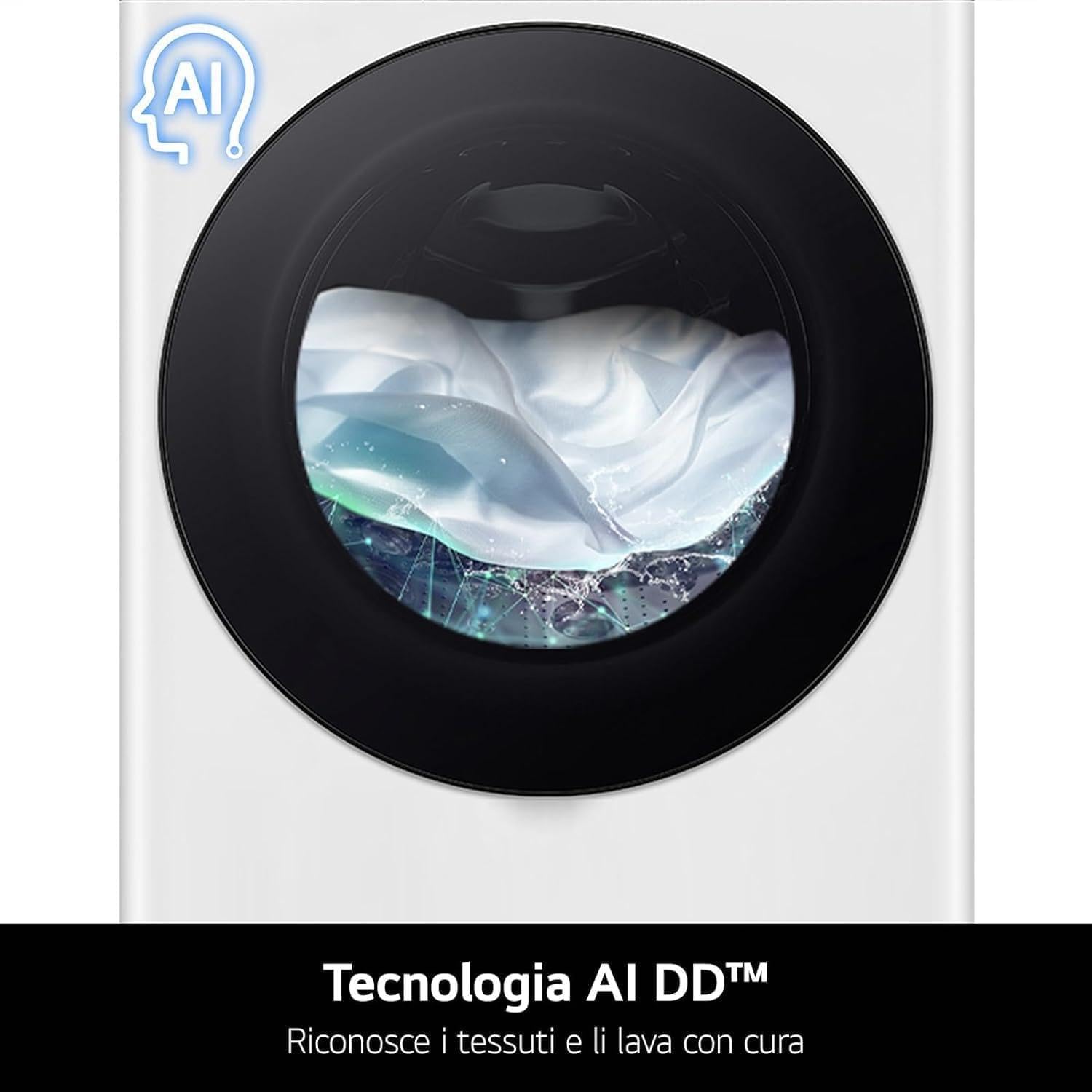 Detalle 2 de LG AI DD F4R3013NSWB: Lavatrice a carica frontale da 13 kg con AI DD, vapore e Direct Drive