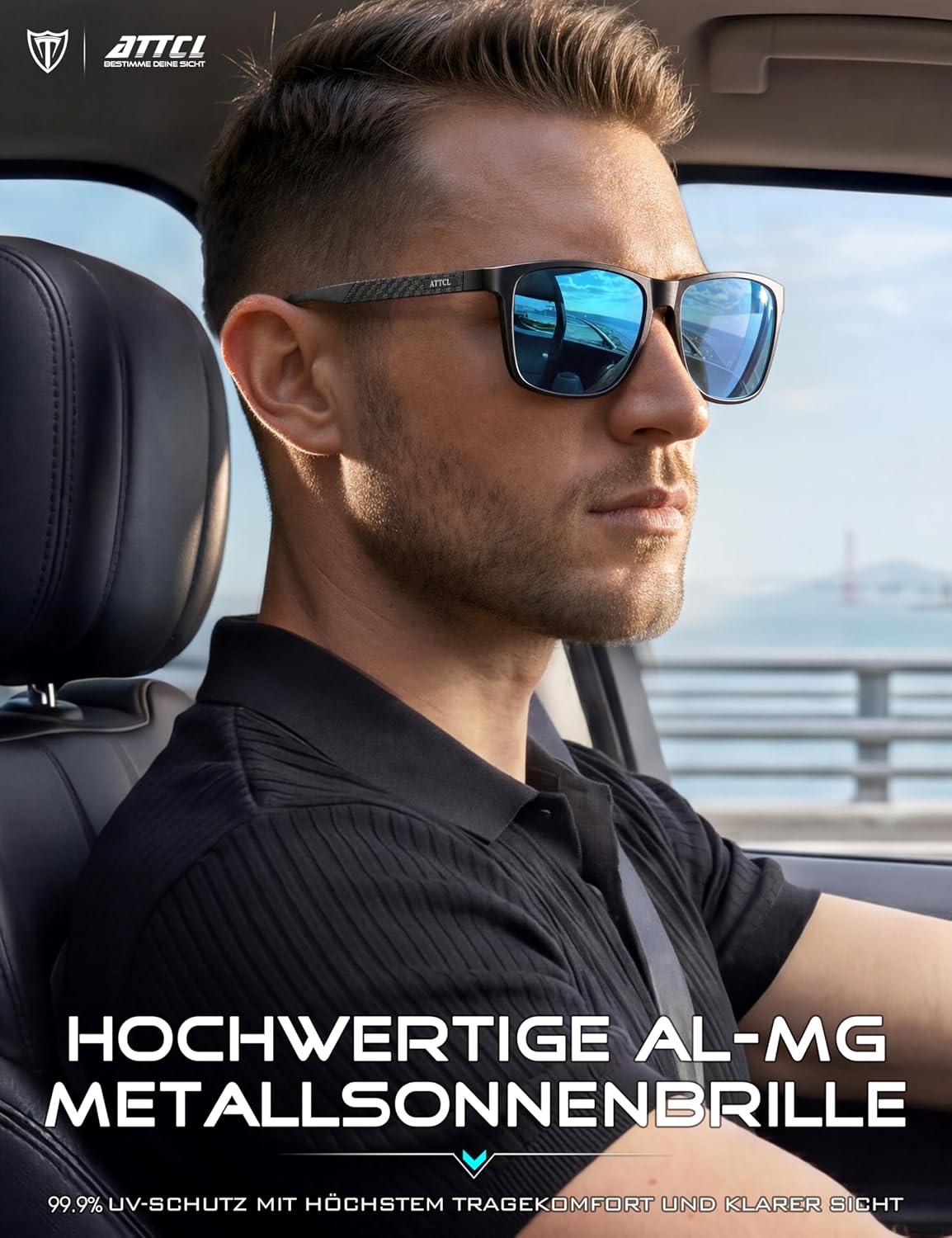 Detalle de ATTCL Polarisierte Fahren Sonnenbrille UV400 CAT 3