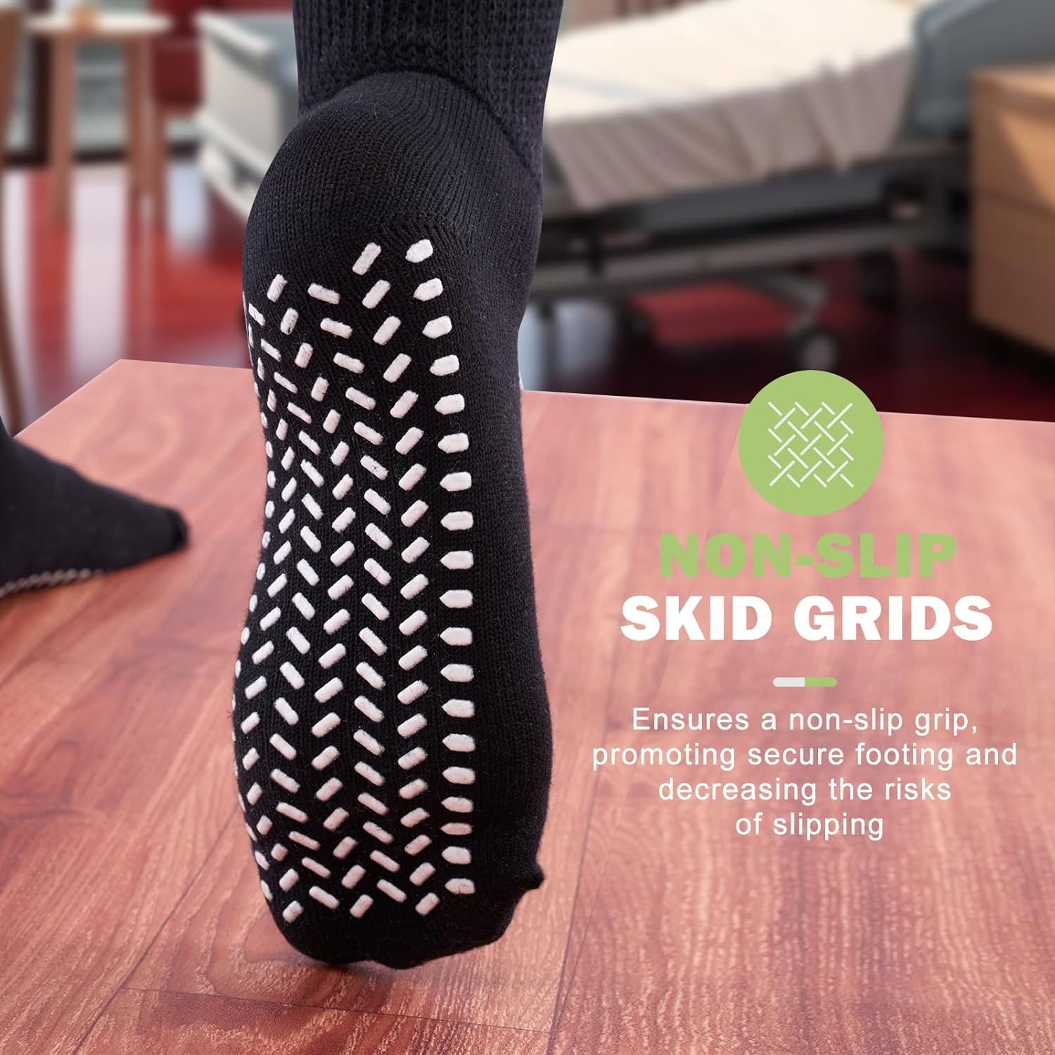 Thumbnail 3 de inaWarm Diabetic Grip Socks (3 Pairs) – Extra-wide, non-slip slipper socks for swollen feet