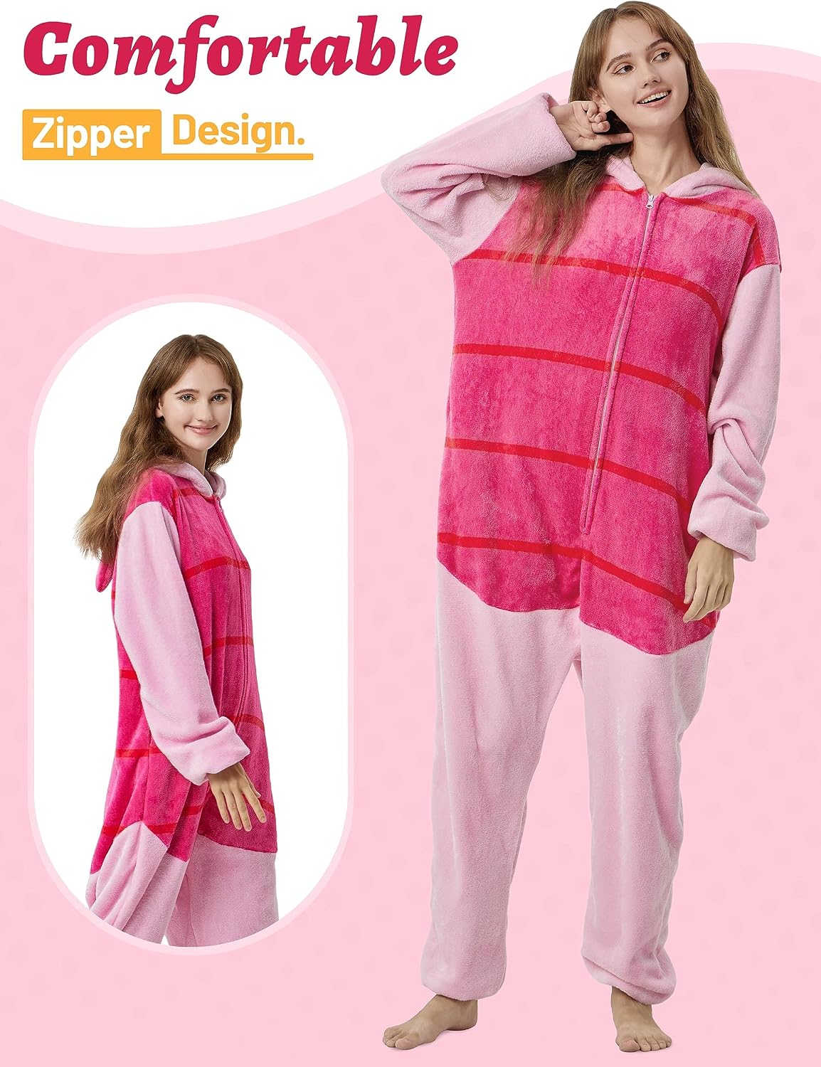 Detalle de QSTYLE Adult Animal Onesie Halloween Costume, Hooded One-Piece Suit