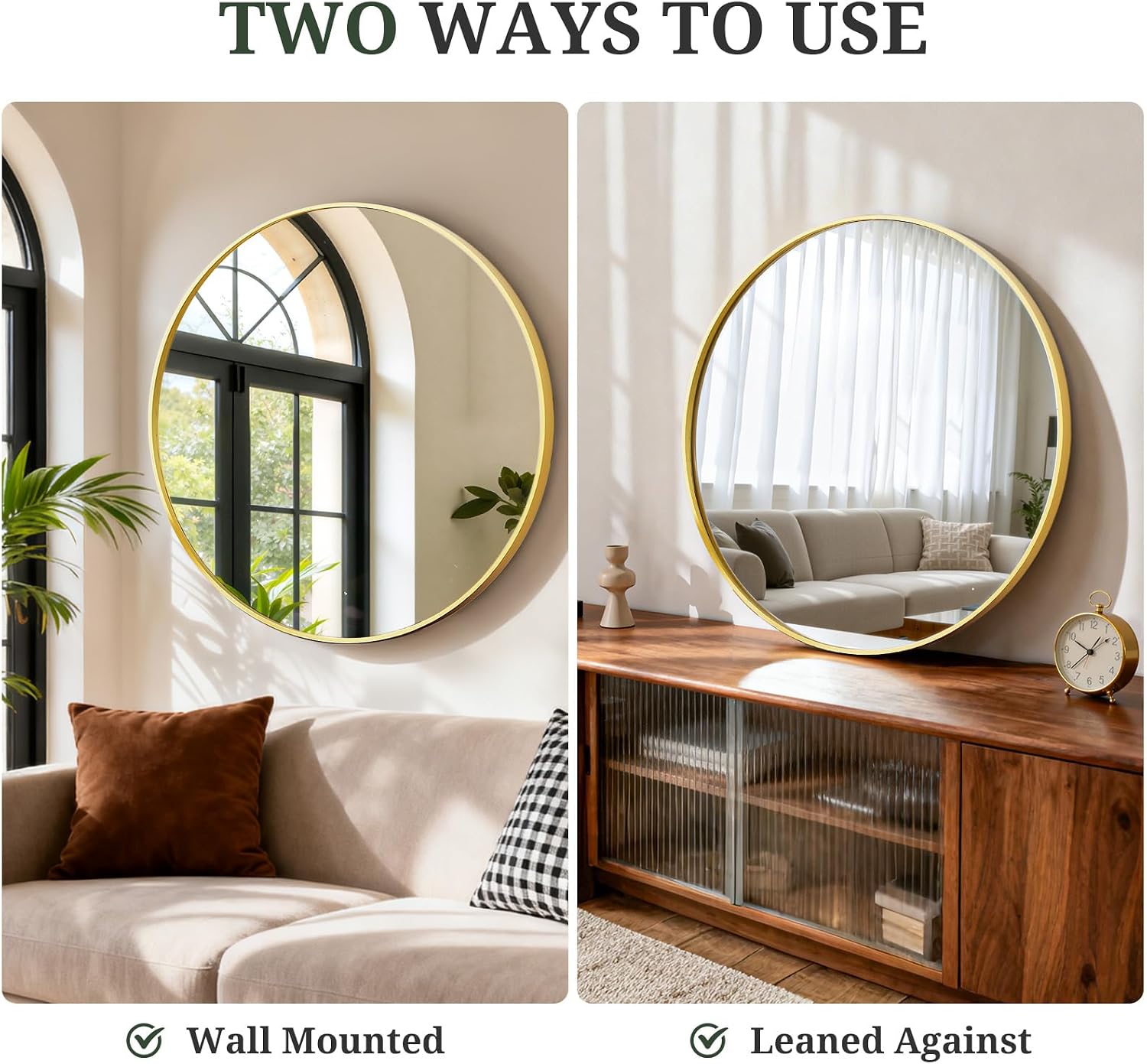 Detalle 2 de Round Wall Mirror 24-Inch