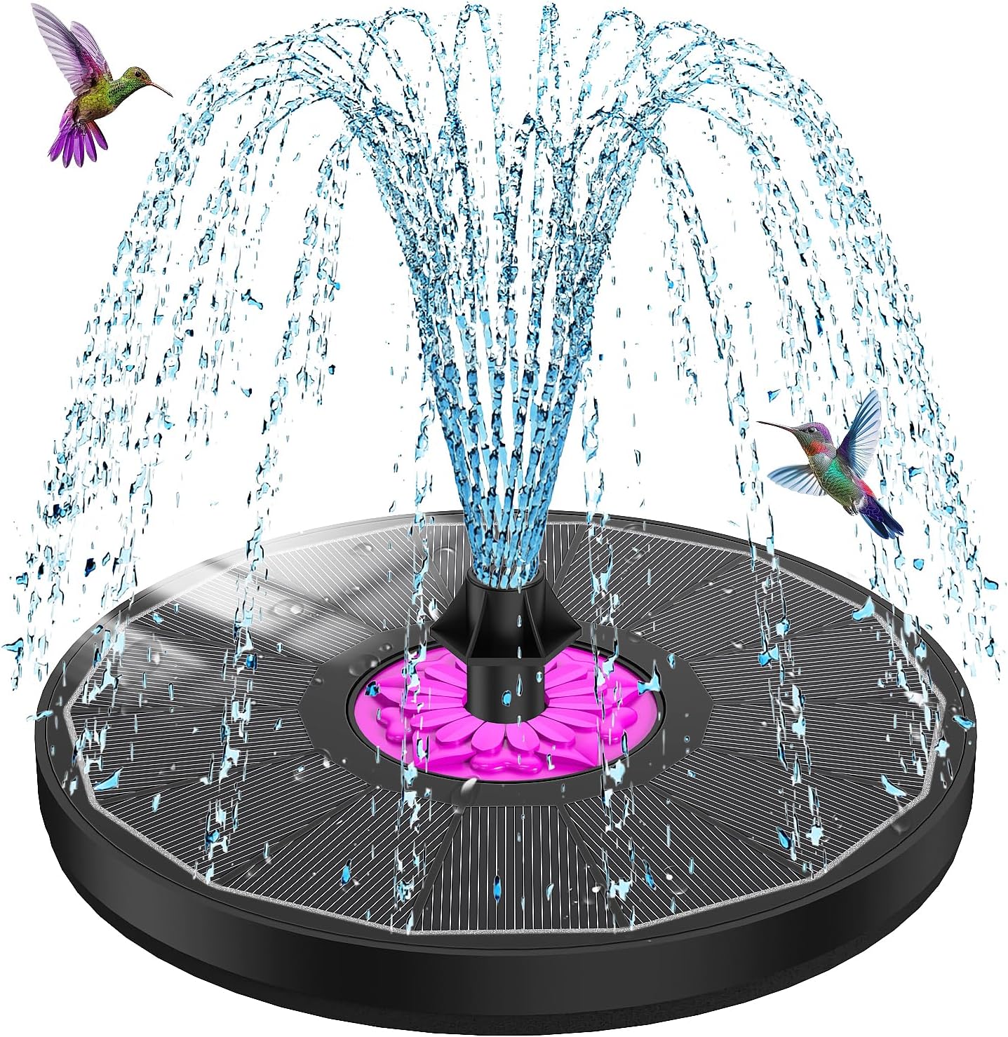 Thumbnail 6 de SZMP Fontana Solare 3,5W con pompa ad acqua solare e 7 ugelli, per laghetto, piscina e vaso per pesci (blu)