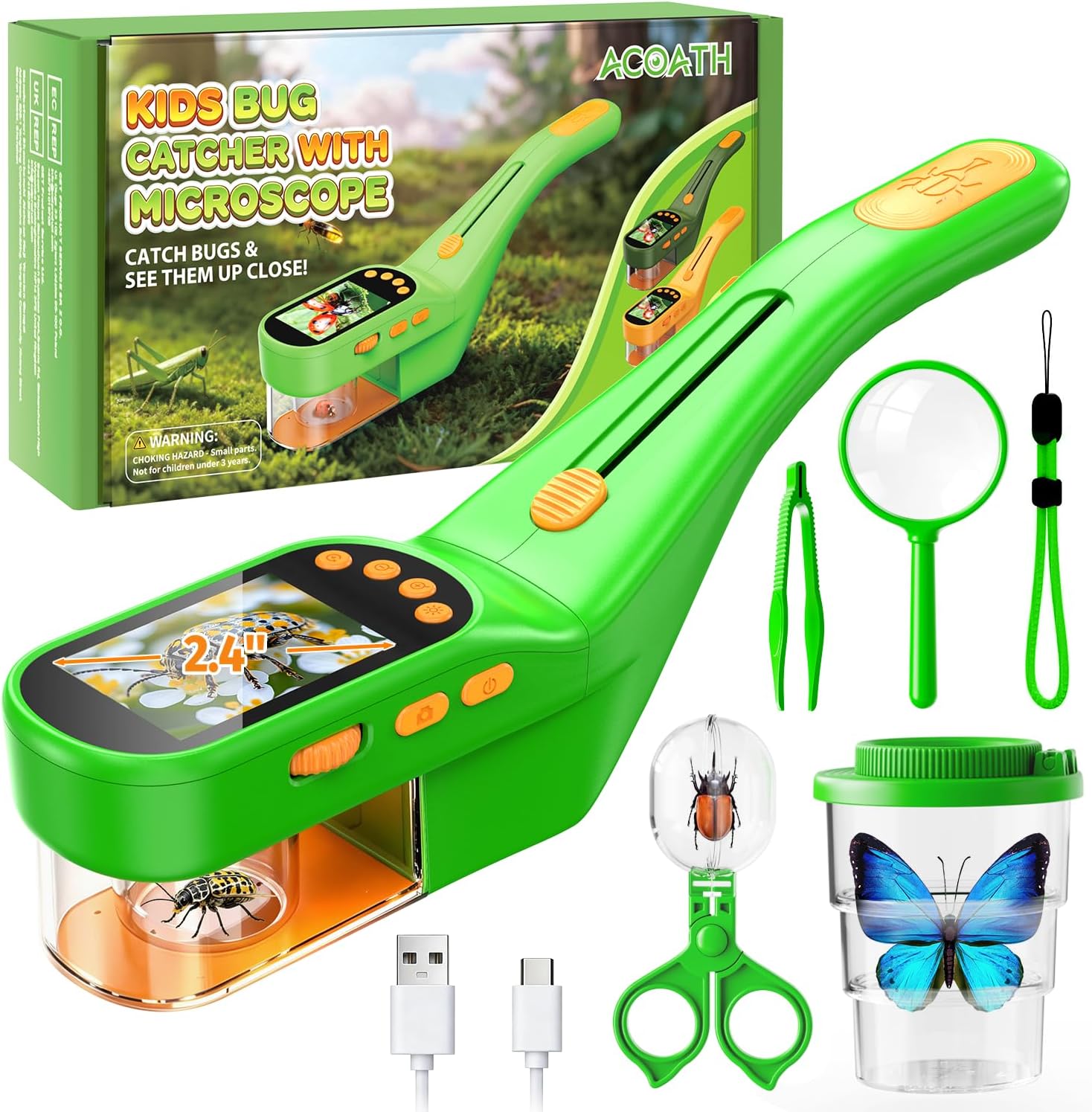 Detalle de Acoath Bug Catcher Microscope with 2.4-inch Screen