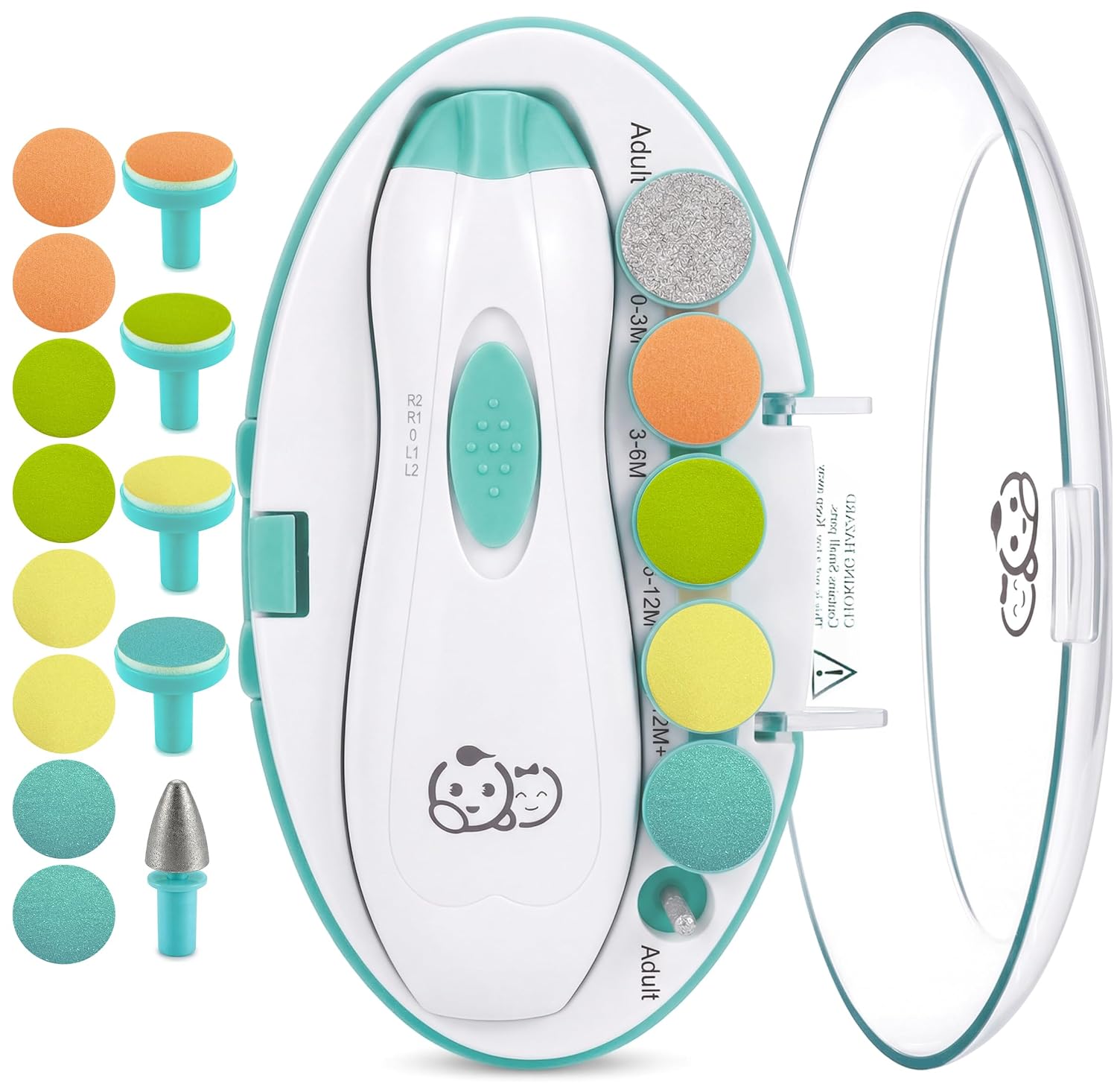 Royal Angels Verbesserter 21-in-1 Baby-Nageltrimmer mit beschriftetem Etui – leise, sicher und vielseitig