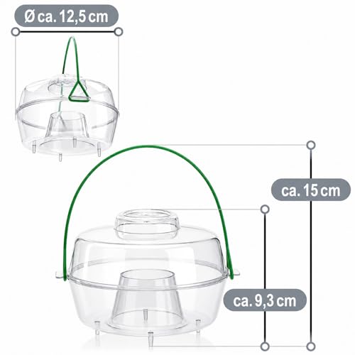 Detalle de com-four® 2 trampas para insectos de plástico – trampas colgantes sin matar con tapa extraíble
