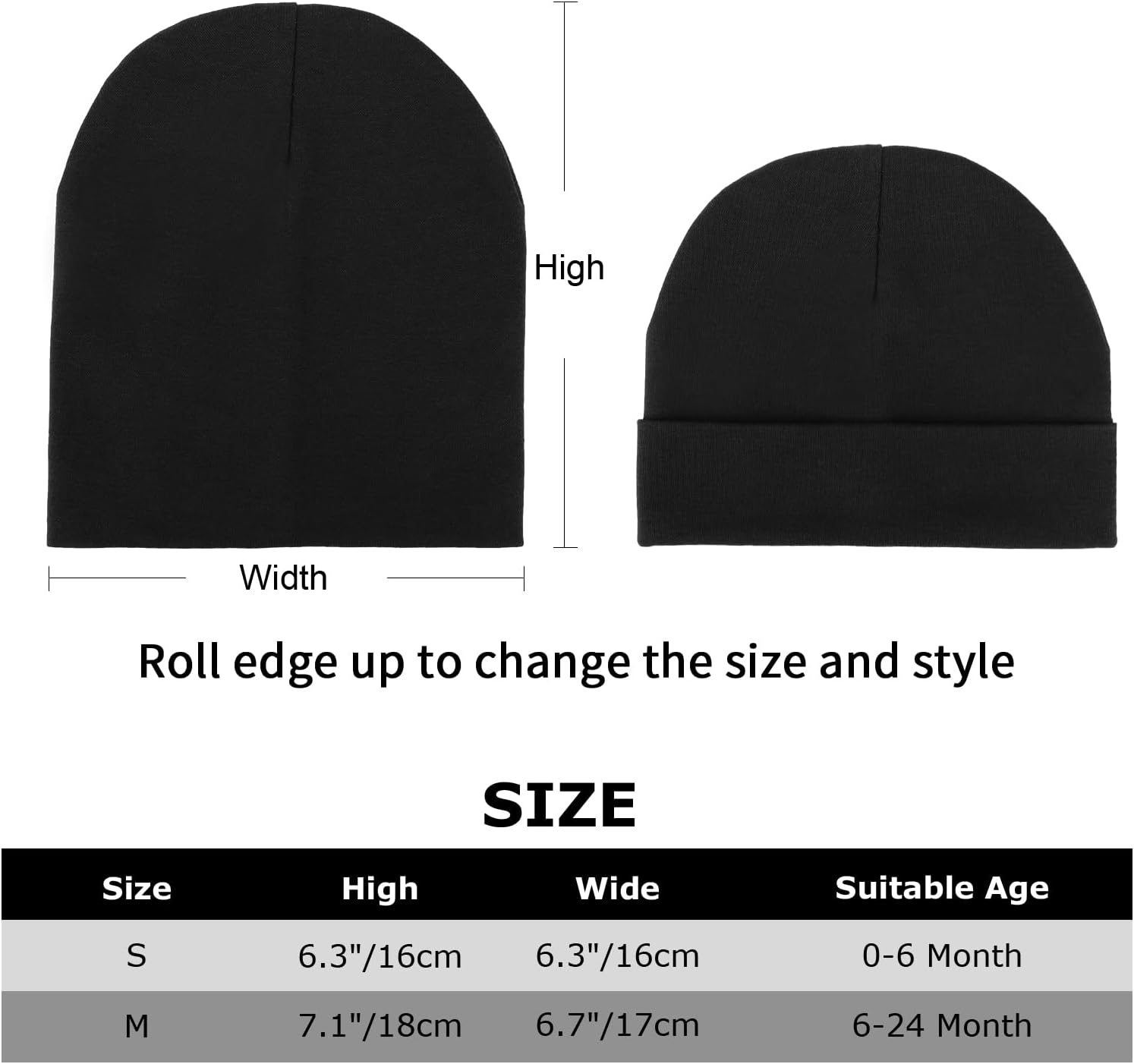 Thumbnail 4 de DRESHOW 4-piece baby beanie set (newborn to toddler) in a cotton & spandex knit