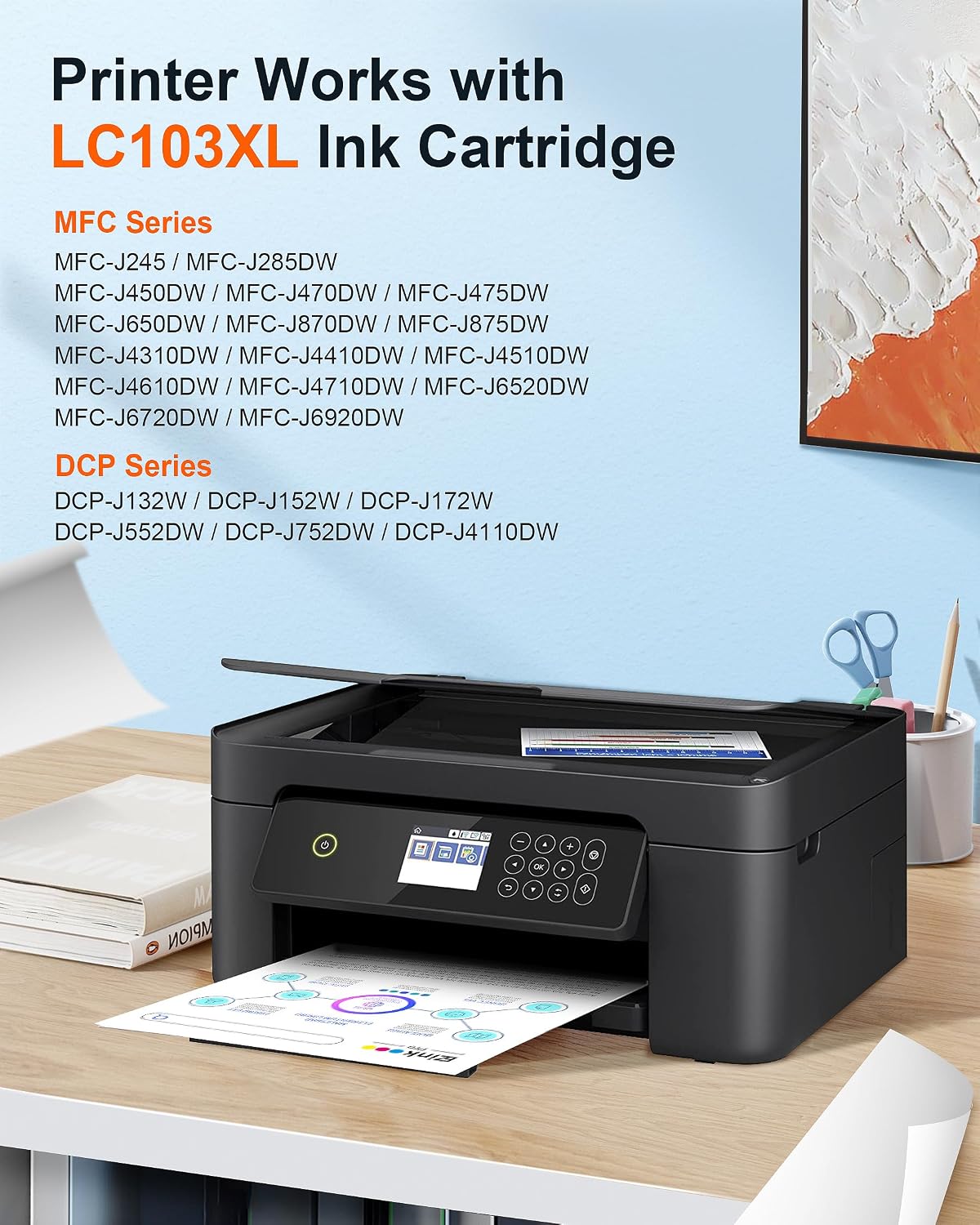 Thumbnail 1 de E-Z Ink Pro LC103XL Compatible Ink Cartridges for Brother, 5-Pack