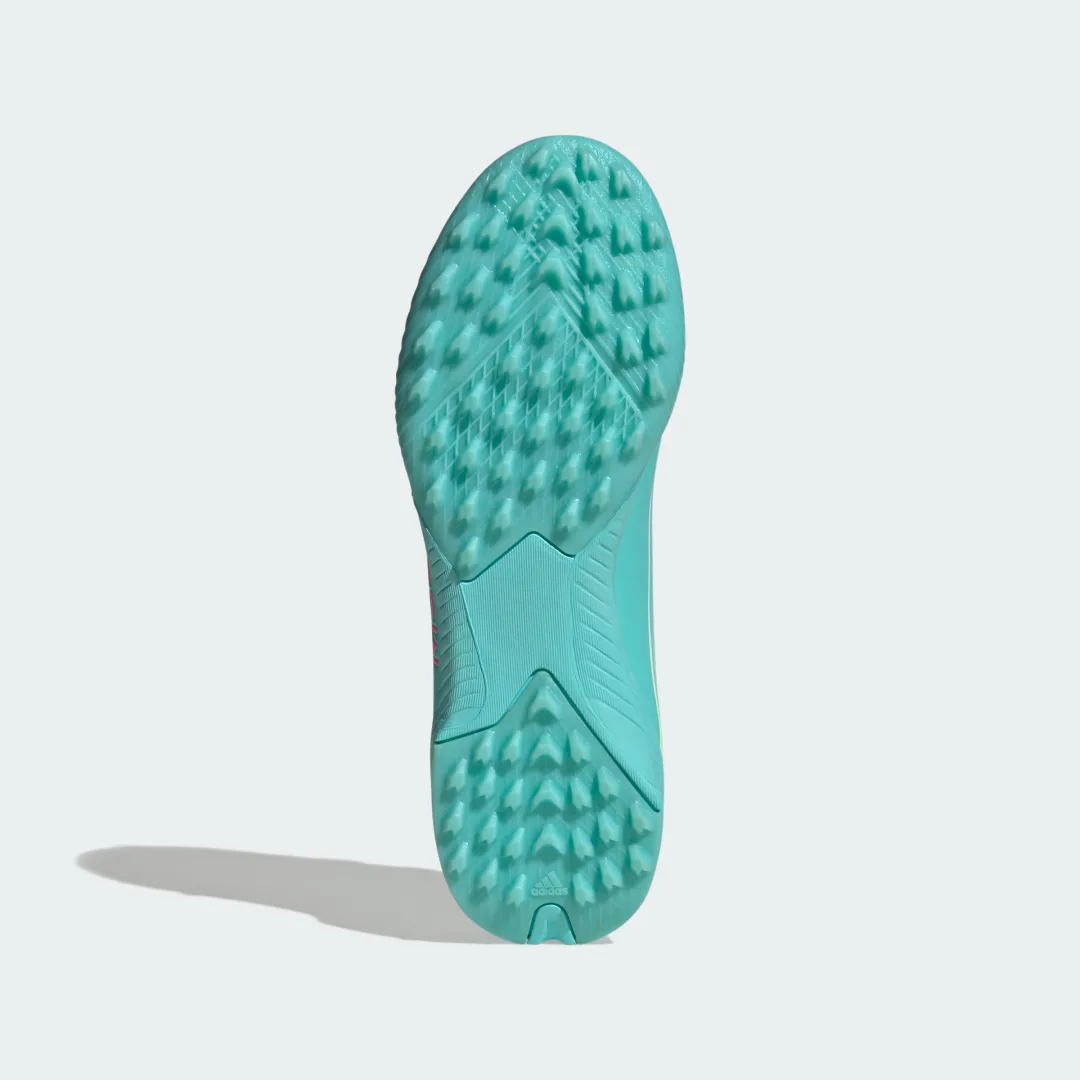 Detalle 2 de Botas de fútbol F50 MESSI LEAGUE para moqueta para niños – Adidas