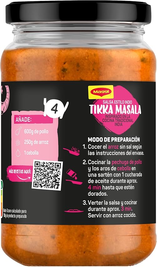 Detalle 2 de Maggi Salsa Asiática Tikka Masala 6 x 340 g
