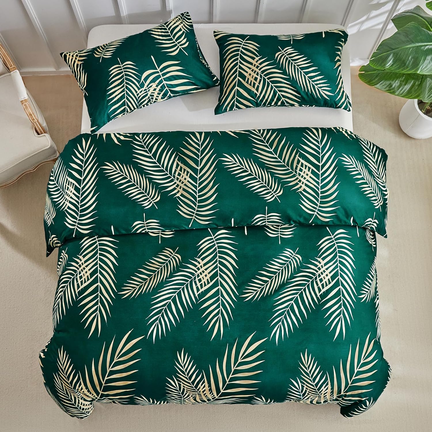 Thumbnail 2 de Tokokimo Emerald Green King Size Duvet Cover Set