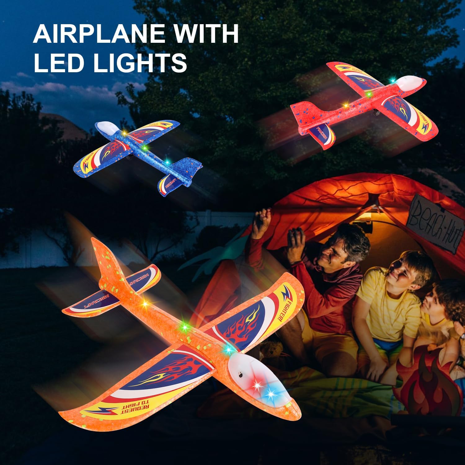 Thumbnail 6 de TODARRUN Airplane Launcher Toy (3-pack) LED Foam Glider Catapult Planes with 2 Flight Modes