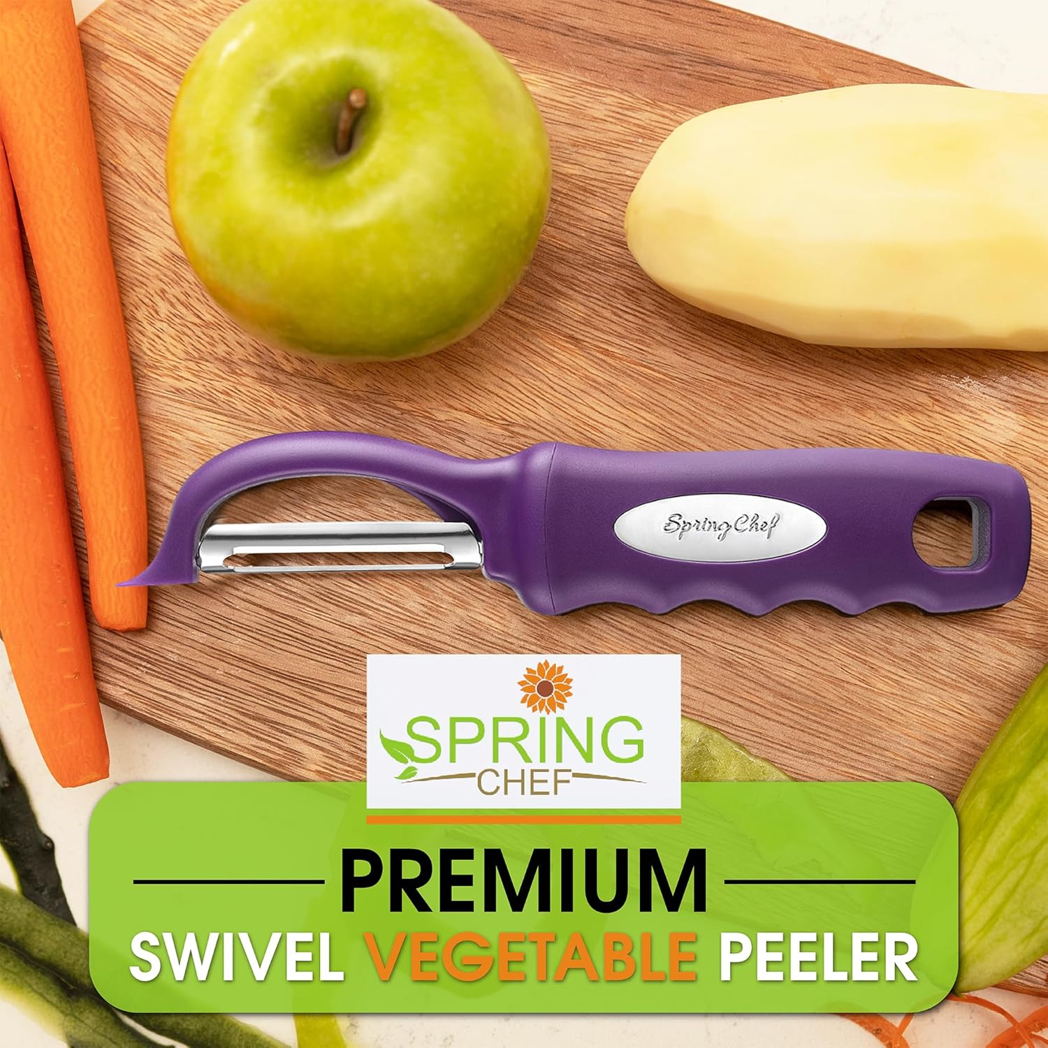 Thumbnail 6 de Spring Chef Professional Swivel Vegetable Peeler 🥒