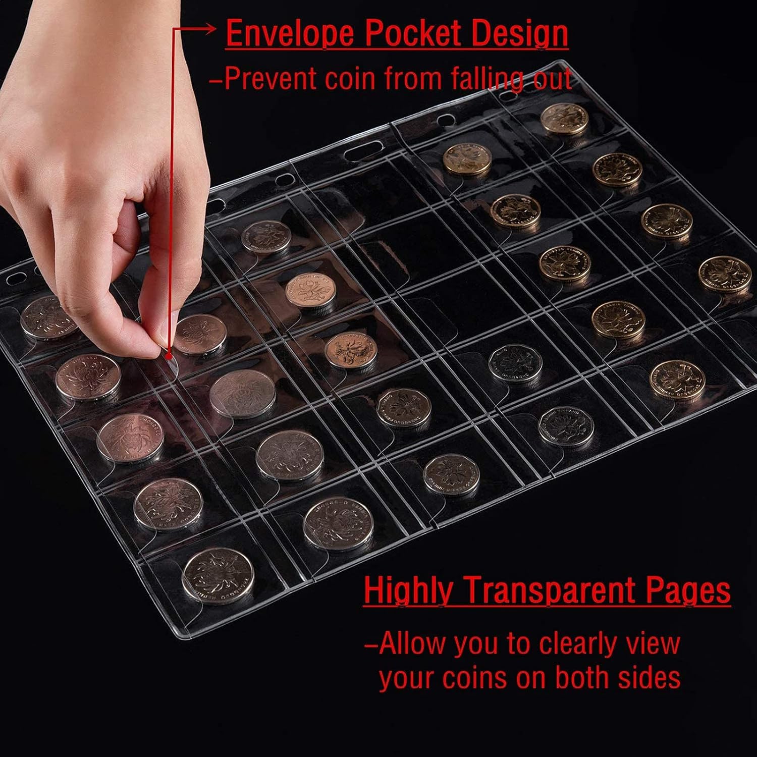Thumbnail 4 de Ettonsun 398-Pocket Leather Coin Album