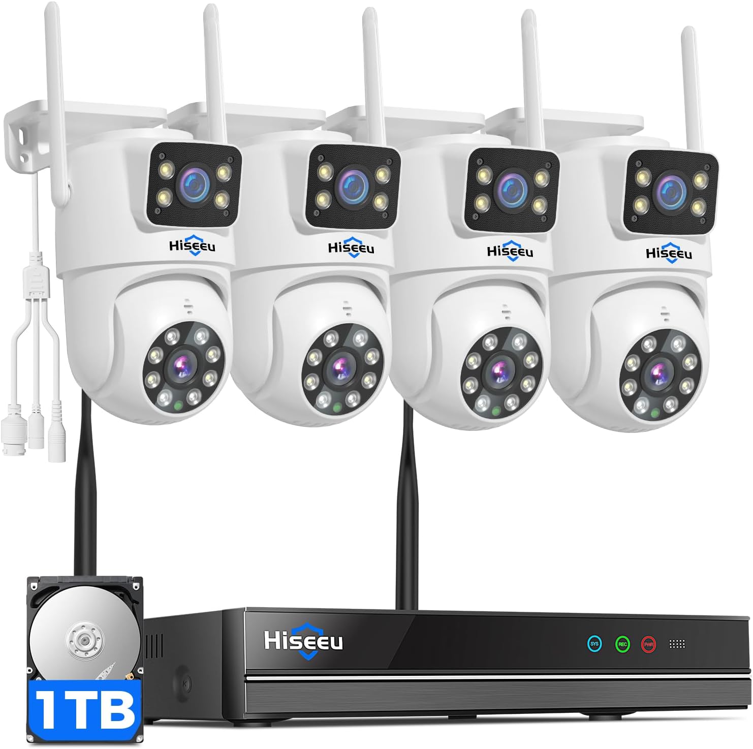 Hiseeu Wireless Security Cameras Pro 1TB
