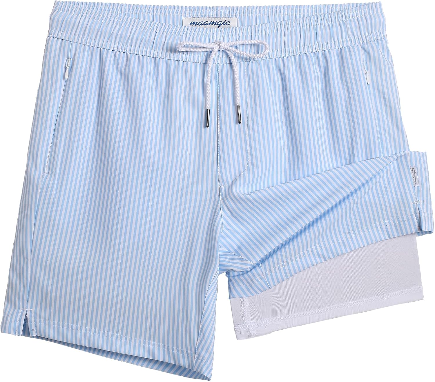 Detalle de maamgic 2-in-1 Mens Swim Trunks 7" Swim Shorts