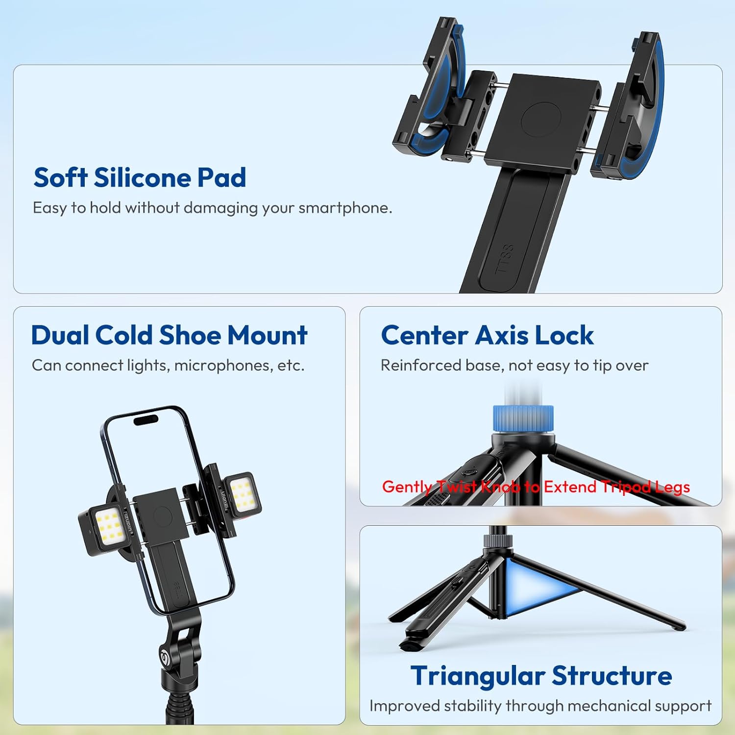 Detalle 2 de ULANZI TT88 57" Magnetic Tripod for iPhone