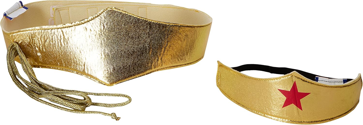Detalle 2 de Rubies 32472 DC Comics Wonder Woman Adult Accessory Kit with Tiara, Lasso Belt & Gauntlets