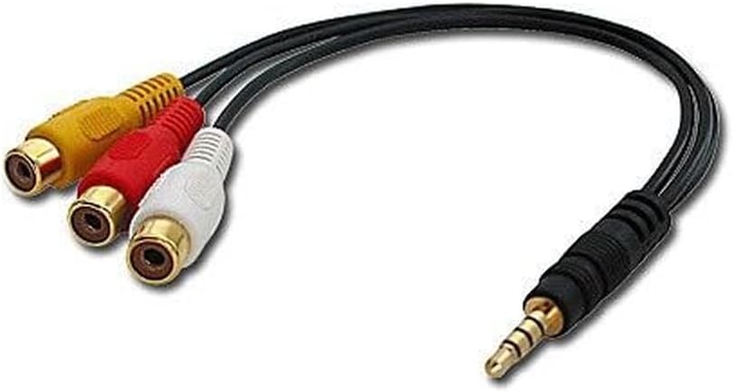 Detalle de LINDY 35539 Audio-Video-Adapter: 4-Segment 3,5mm Stecker zu 3x Cinch